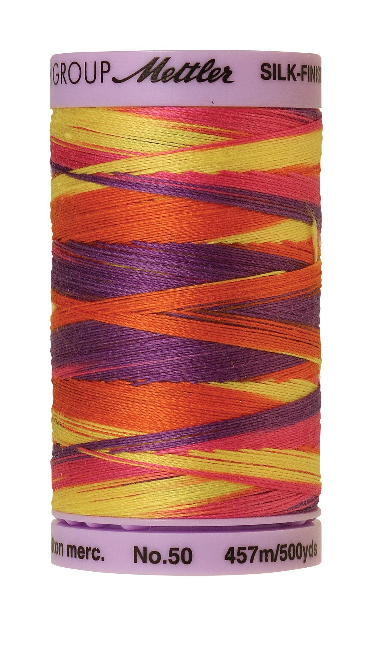 Fil de coton panaché Mettler Silk-Finish 50wt 500yd/457m Smiley Mix
