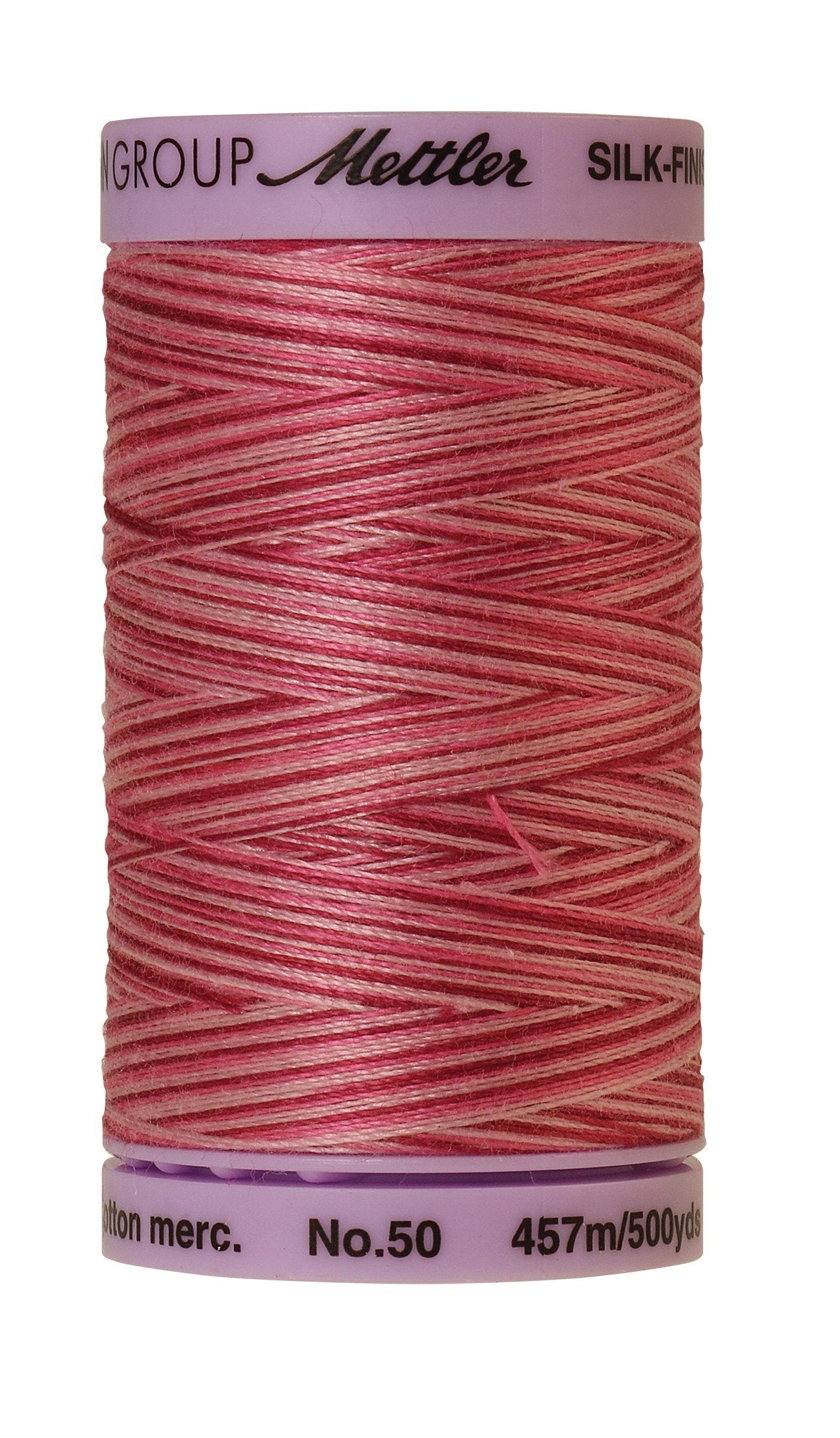 Fil de coton panaché Mettler Silk-Finish 50wt 500yd/457M Cranberry Crush