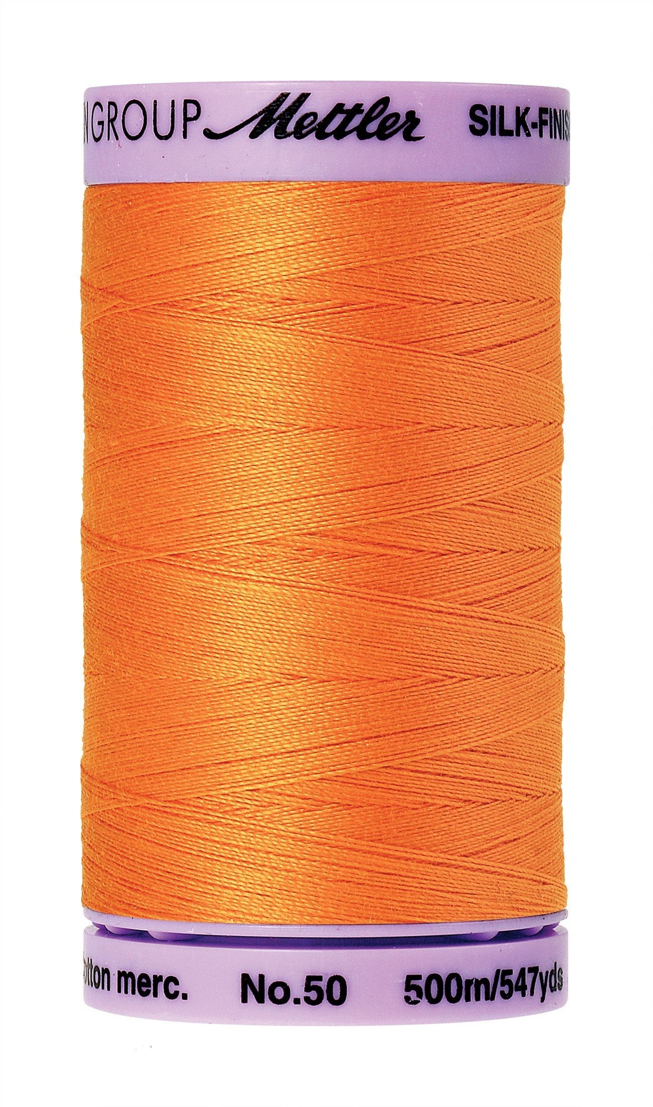 Fil de coton uni Mettler Silk-Finish 50wt 547yd/500M Citrouille