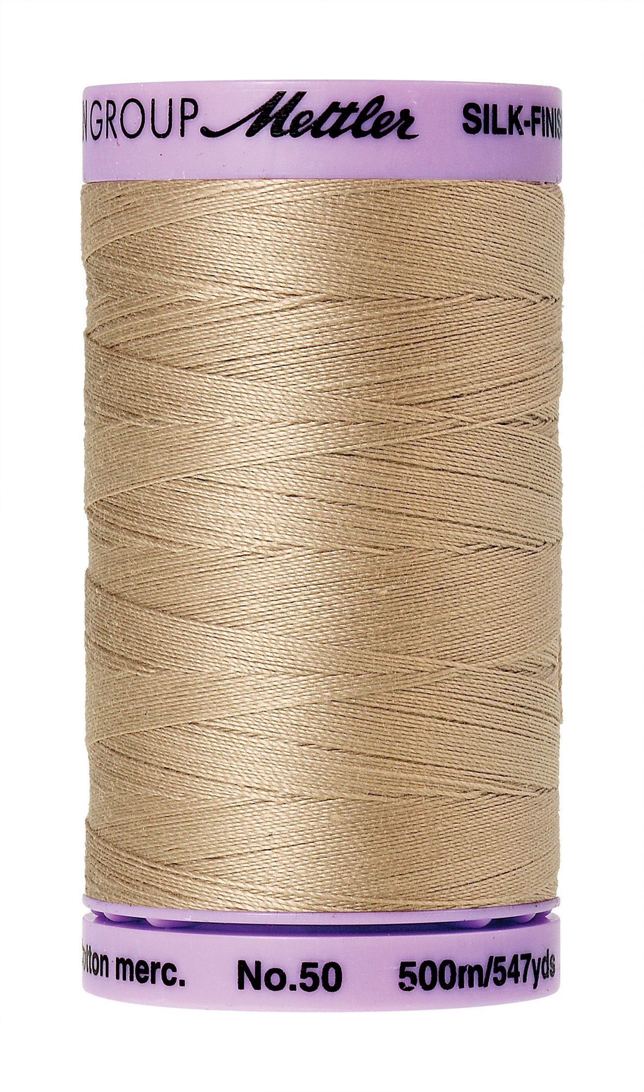 Fil de coton uni Mettler Silk-Finish 50wt 547yd/500M Paille