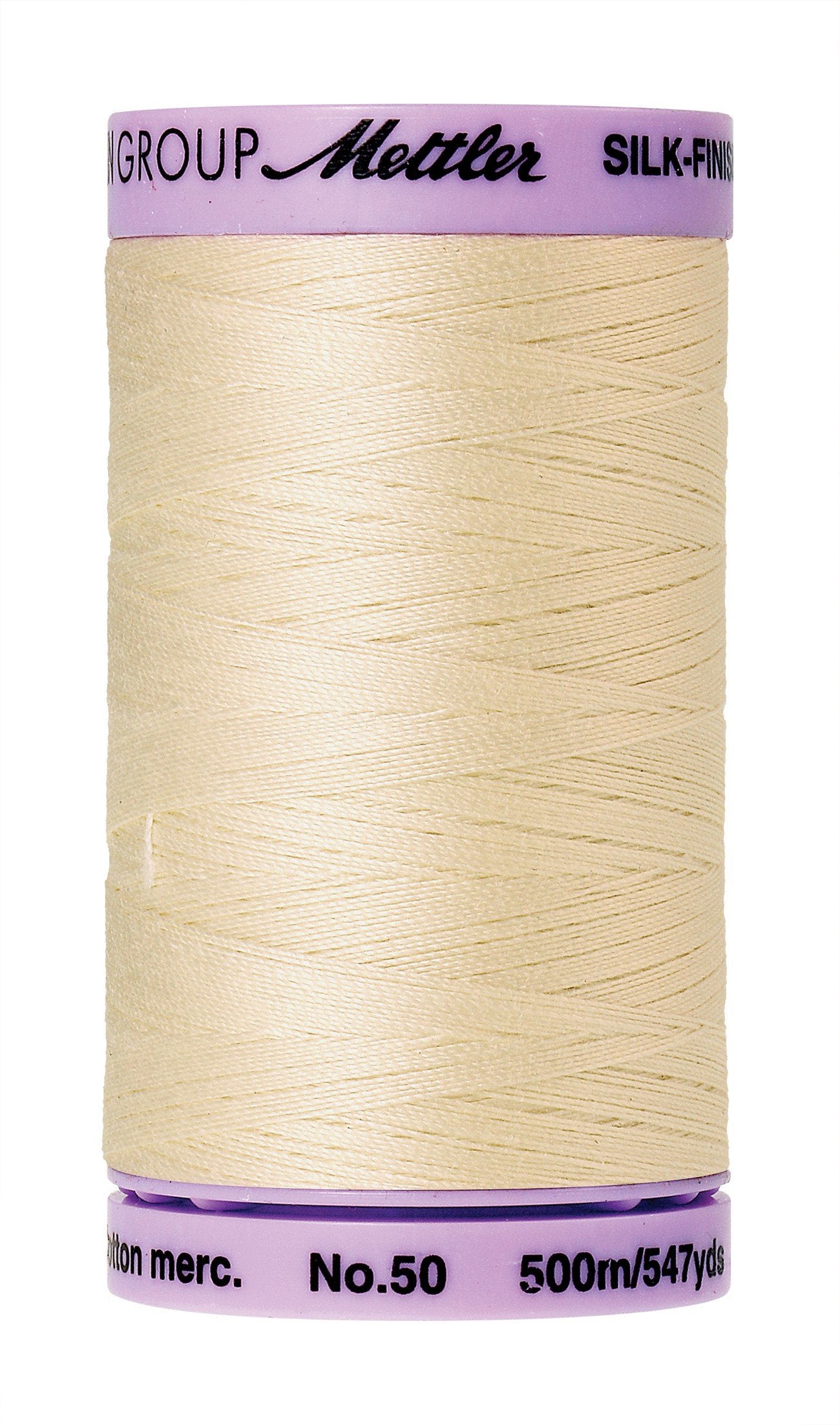 Fil de coton uni Mettler Silk-Finish 50wt, 547yd/500 m, mousseline