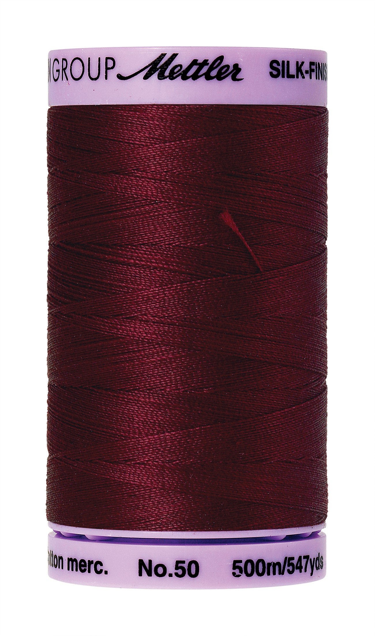 Fil de coton uni Mettler Silk-Finish 50wt 547yd/500M Canneberge