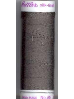 Fil de coton uni Mettler Silk-finish 50wt, 150 m, anthracite foncé
