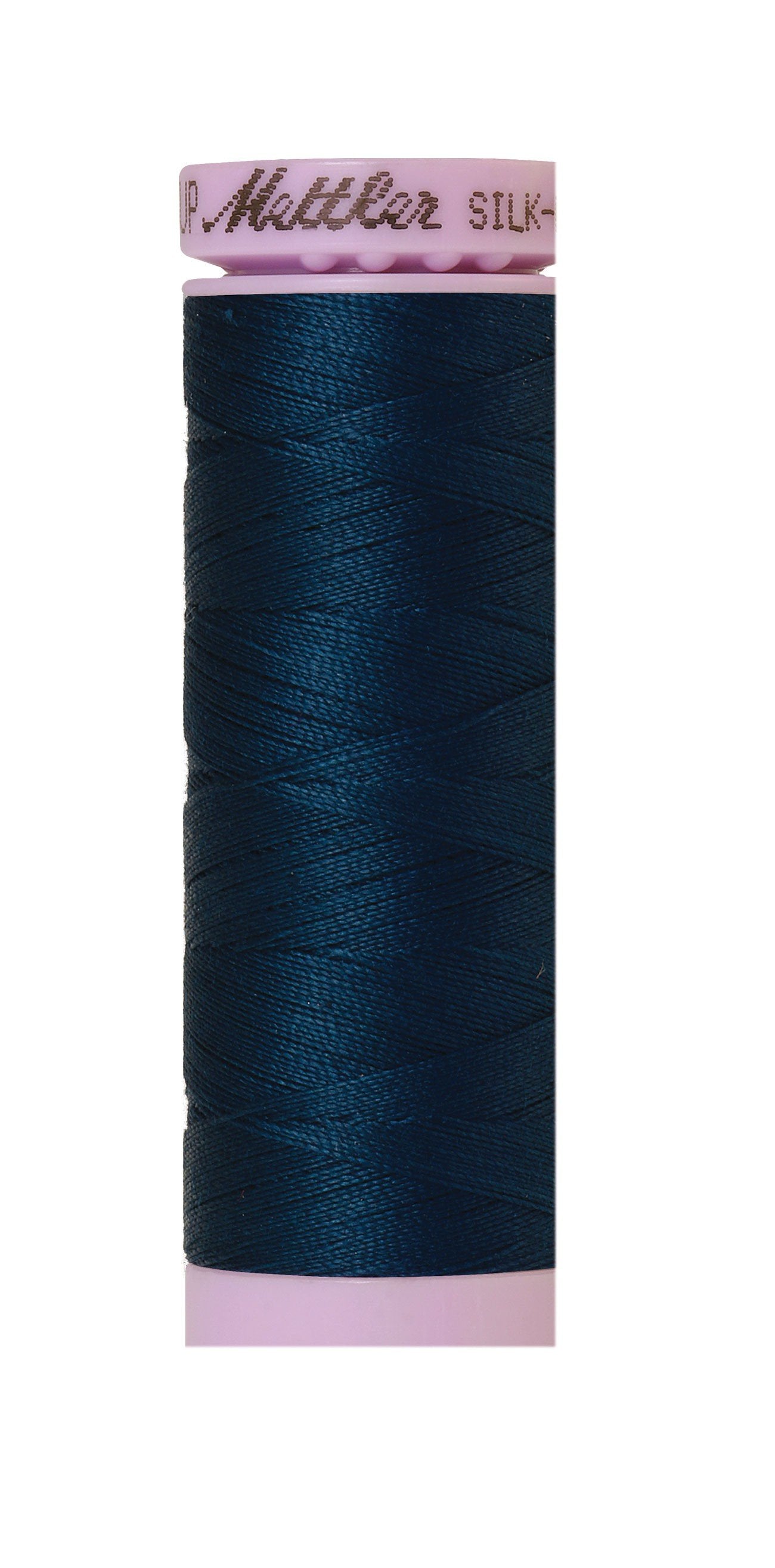 Fil de coton uni Mettler Silk-Finish 50wt, 150 m, bleu acier foncé