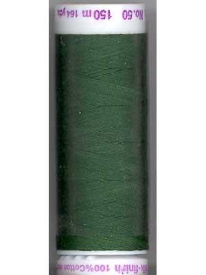 Fil de coton uni Mettler Silk-Finish 50wt, 150 m, vert forêt