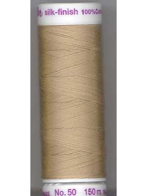 Fil de coton uni Mettler Silk-finition 50wt 164yd/150m Grès
