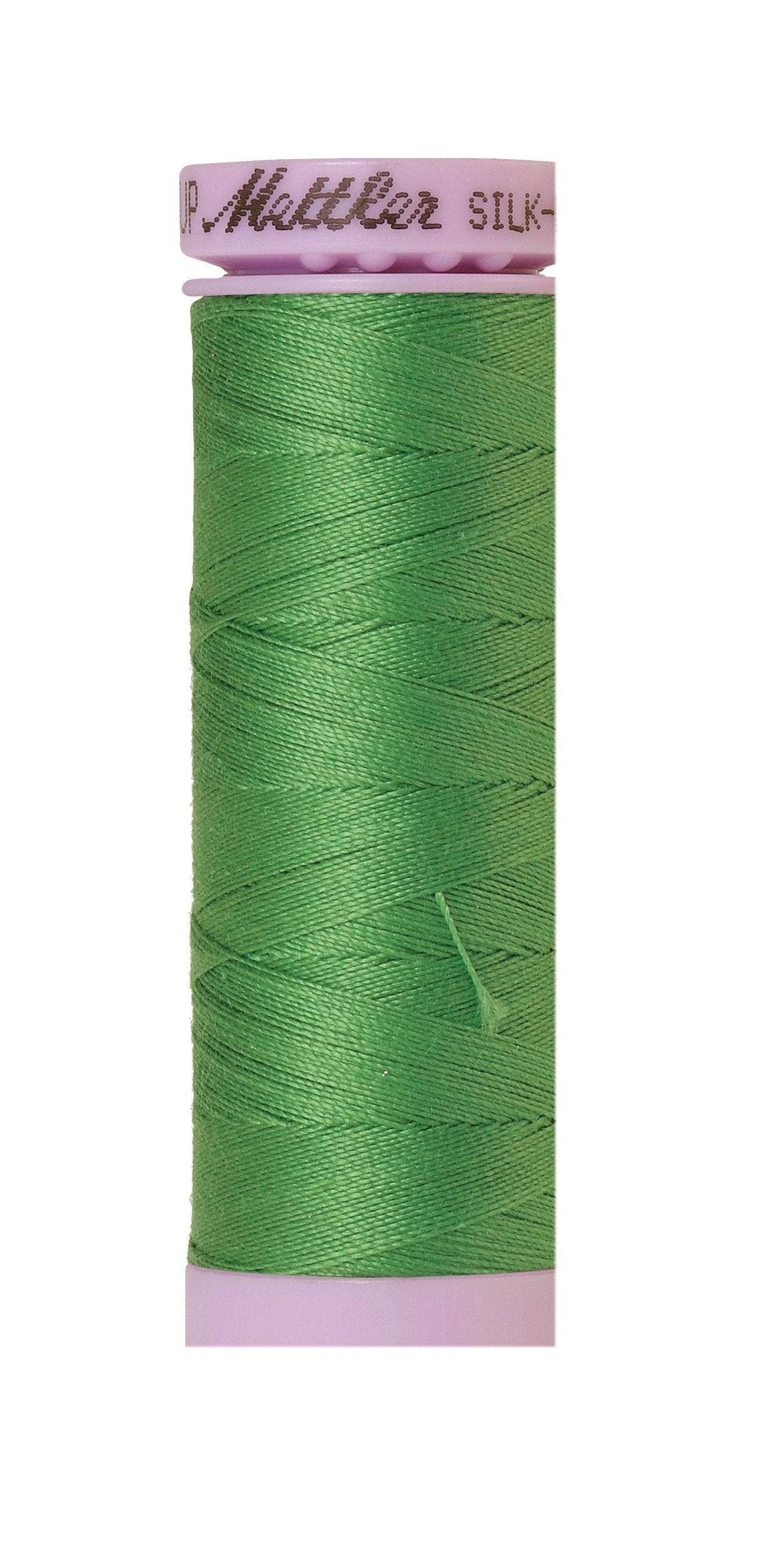 Fil de coton uni Mettler Silk-Finish 50wt, vert, 150 m