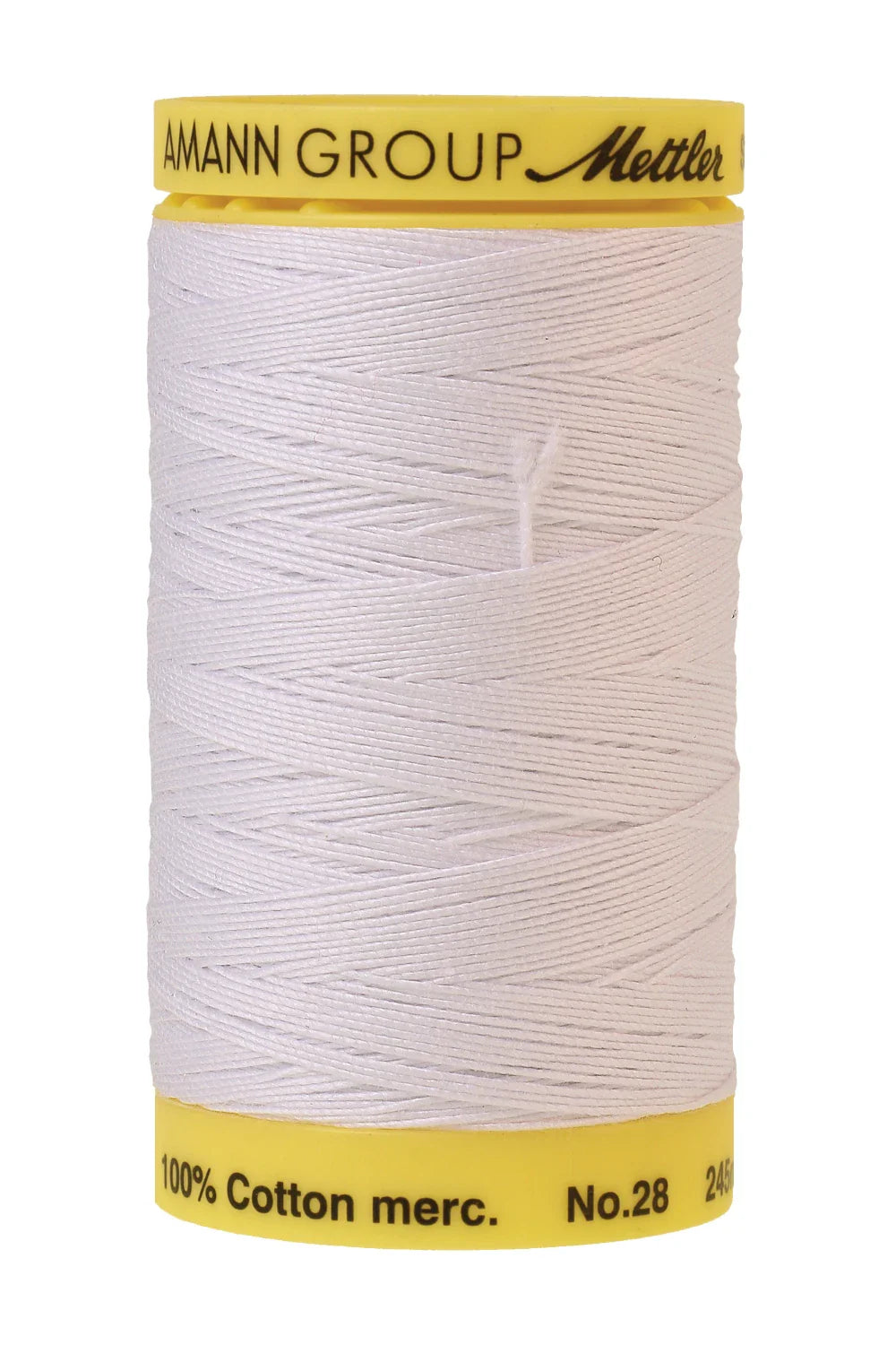 Fil de coton uni Mettler Silk-Finish 28wt, 275YD, blanc
