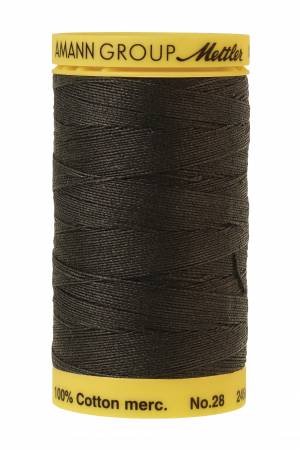 Fil de coton uni Mettler Silk-Finish 28wt, 275YD, noir