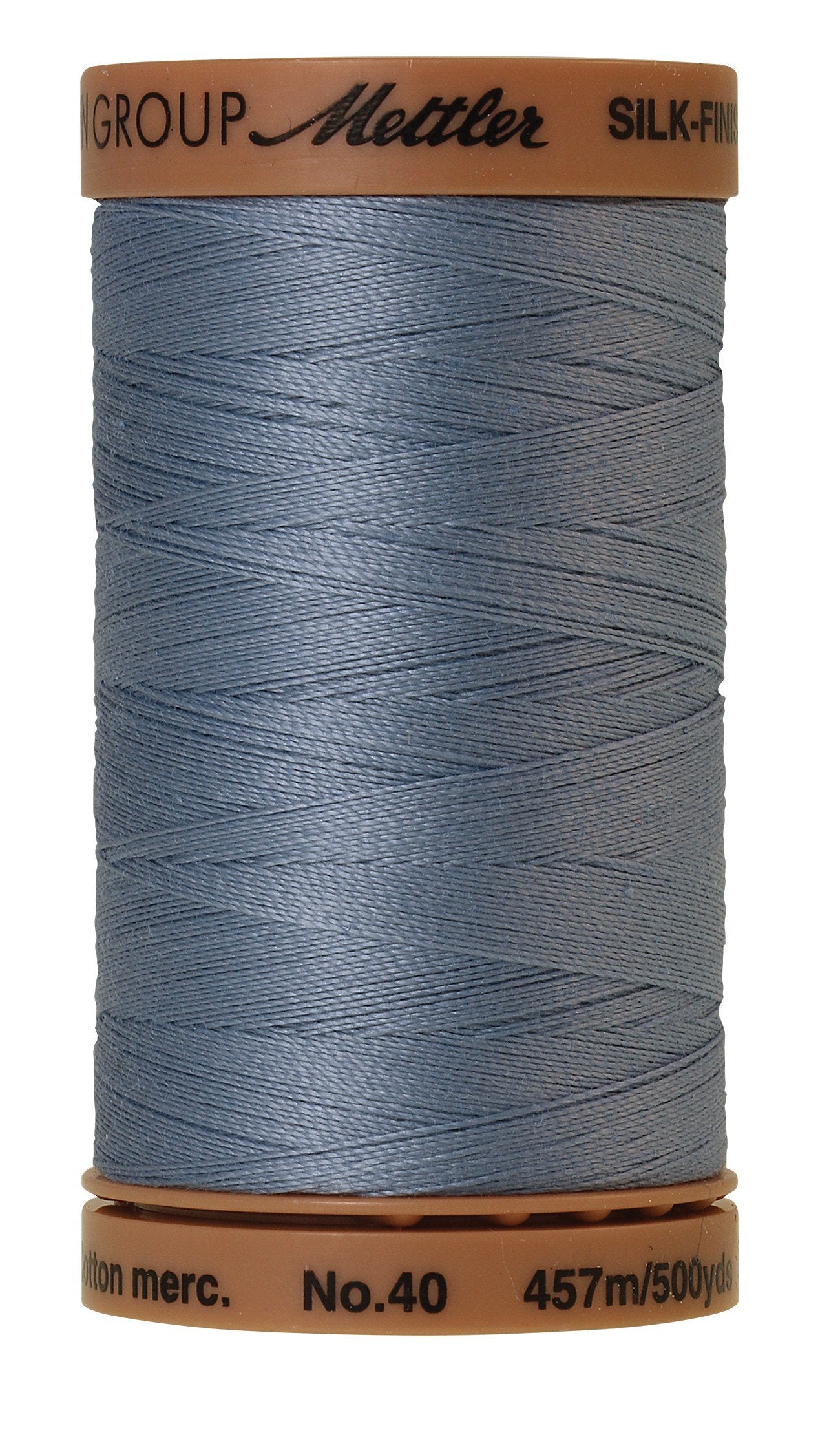 Fil de coton uni Mettler Silk-Finish 40wt, 500 yd/457 m, ciel d'été
