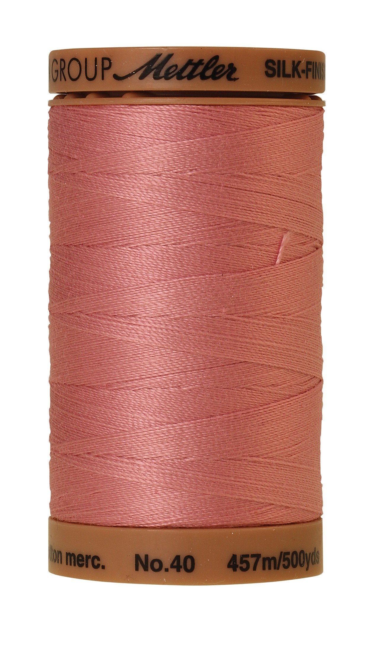 Fil de coton uni Mettler Silk-Finish 40wt 500yd/457m Rose Quartz