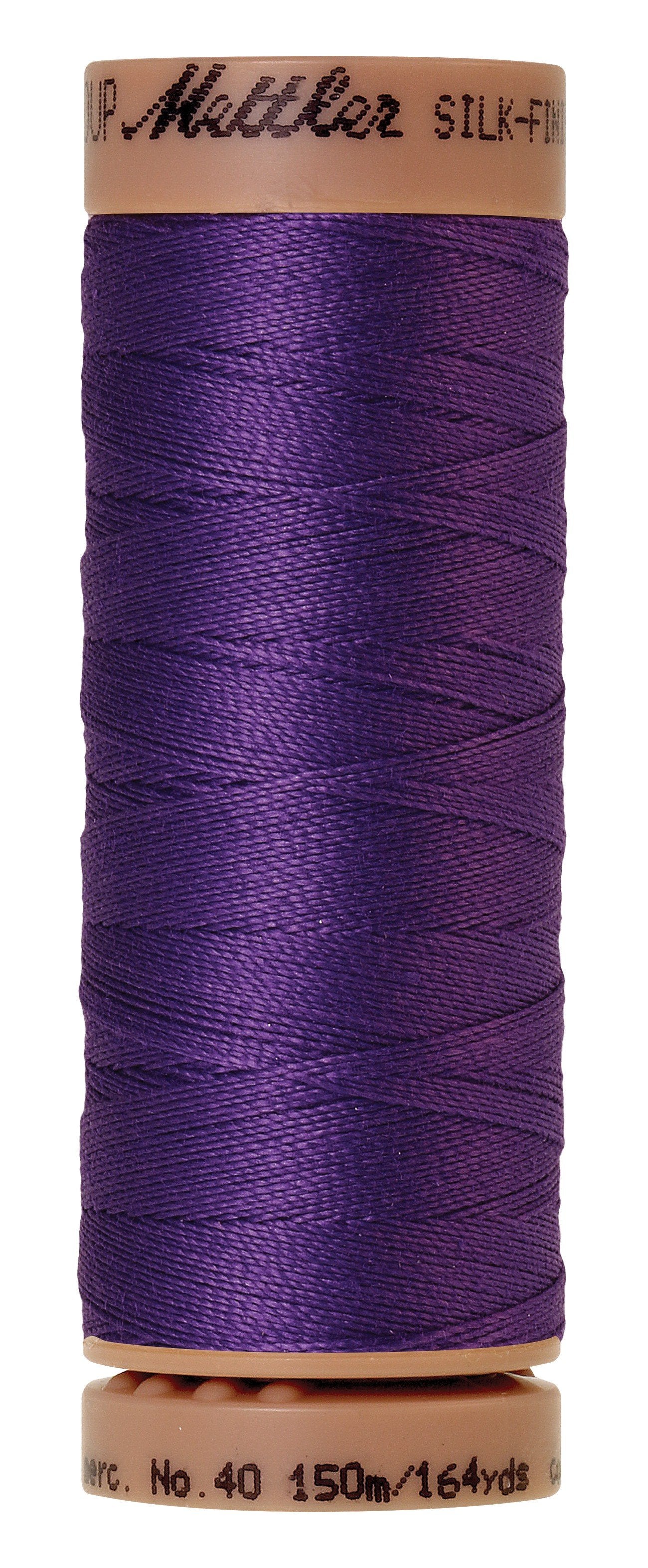 Fil de coton uni Mettler Silk-Finish 40wt 164yd/150M Bleu iris