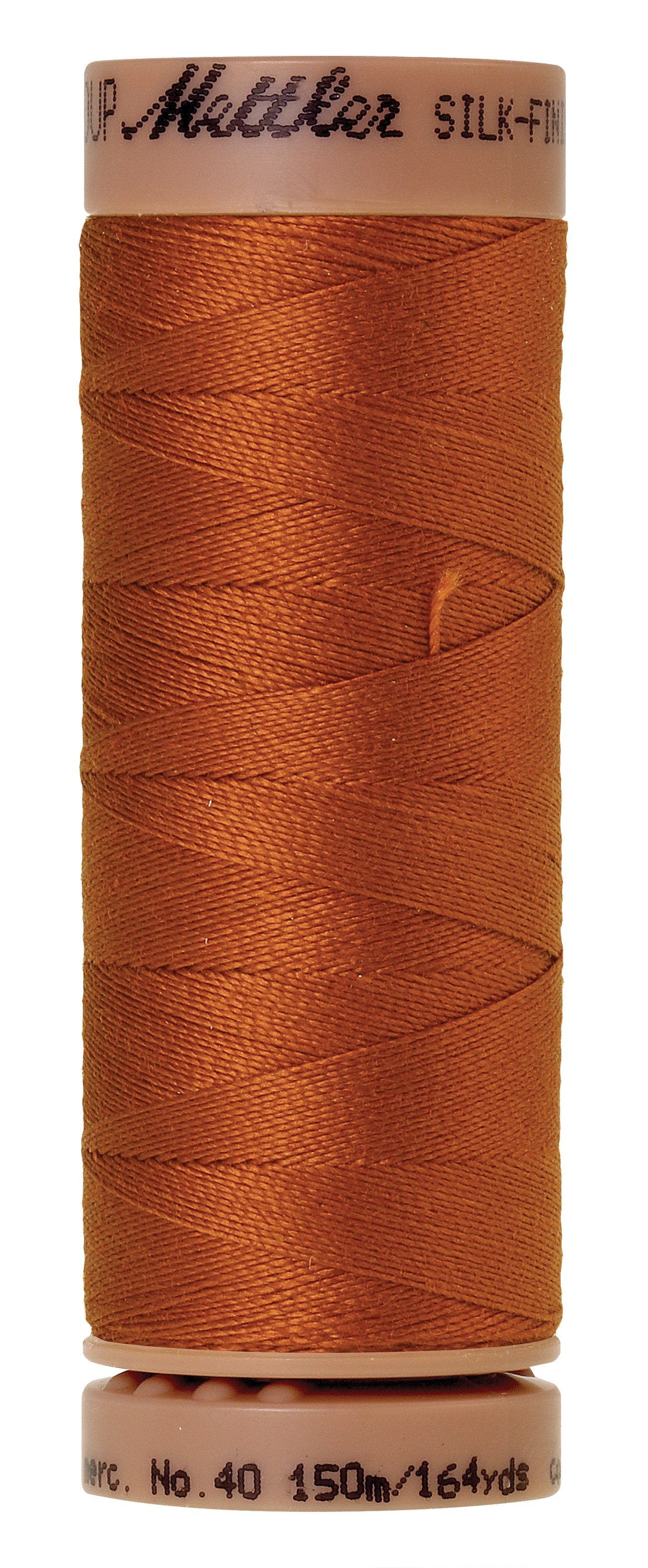 Fil de coton uni Mettler Silk-Finish 40wt, 164 yd/150 m, cuivre