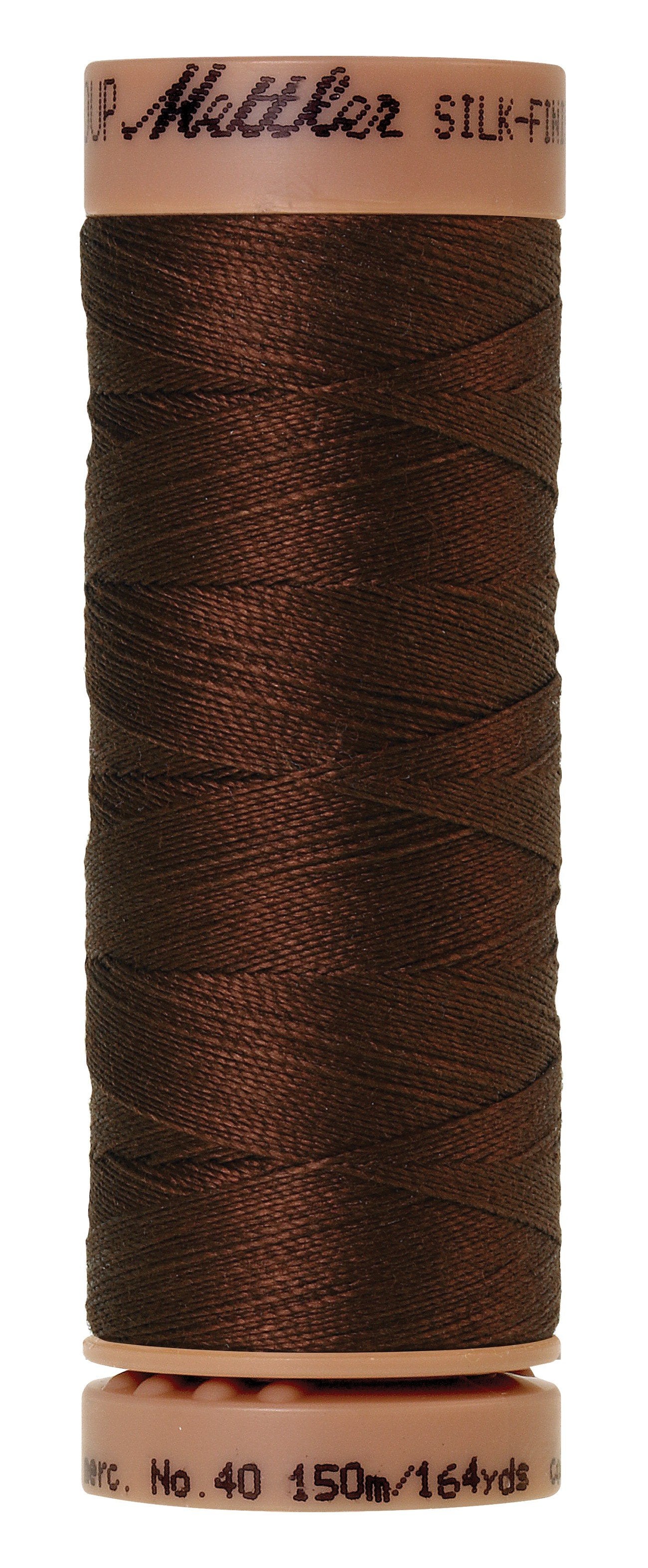 Fil de coton uni Mettler Silk-Finish 40wt, 150 m, brun Friar