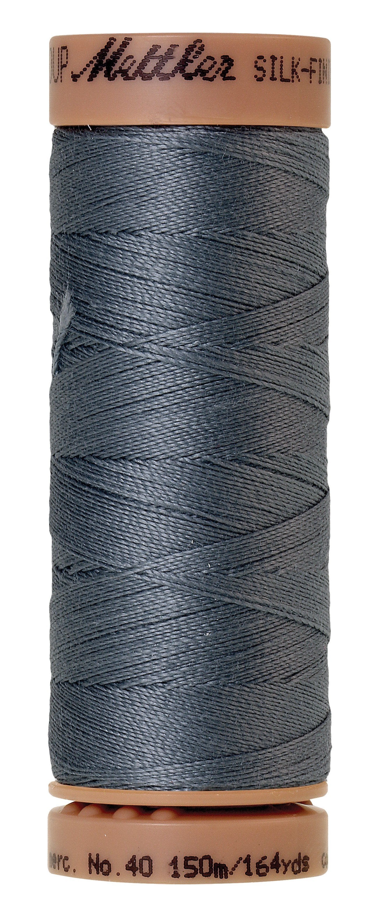 Fil de coton uni Mettler Silk-Finish 40wt 164yd/150M Flint Stone