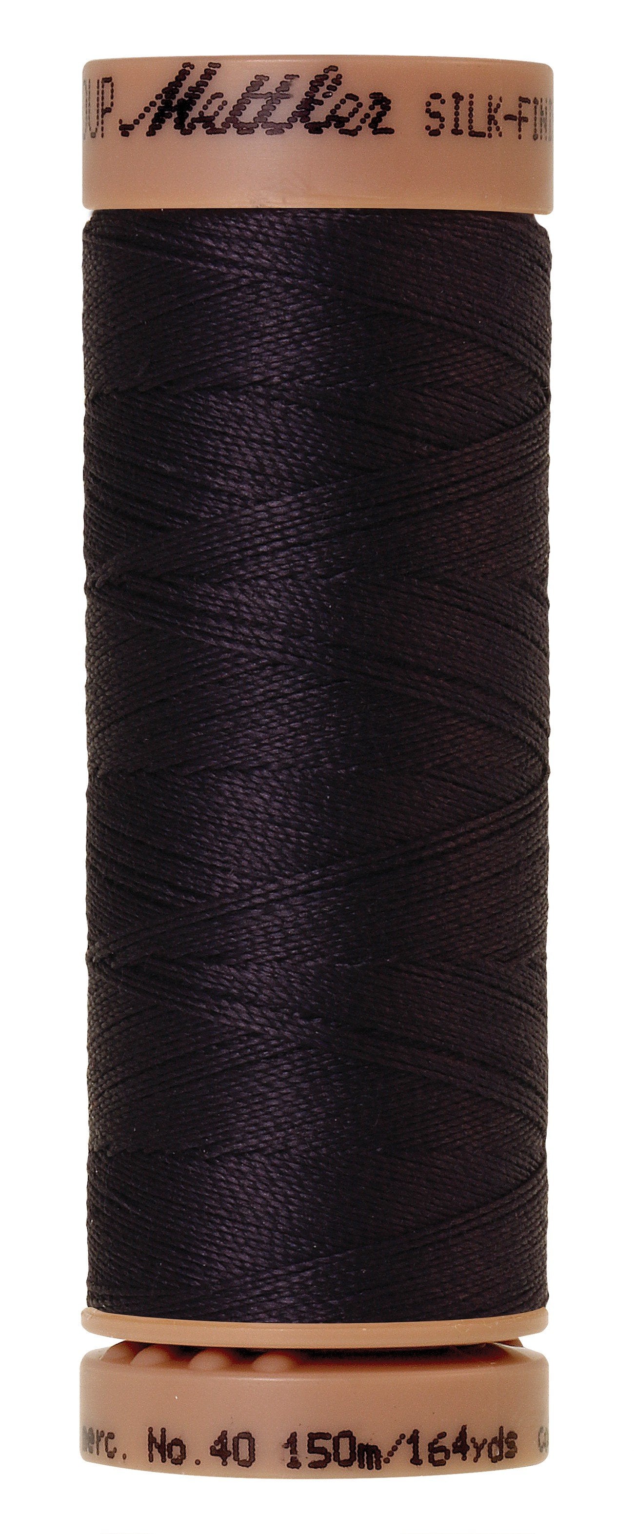 Fil de coton uni Mettler Silk-Finish 40wt, 150 m, bleu nuit