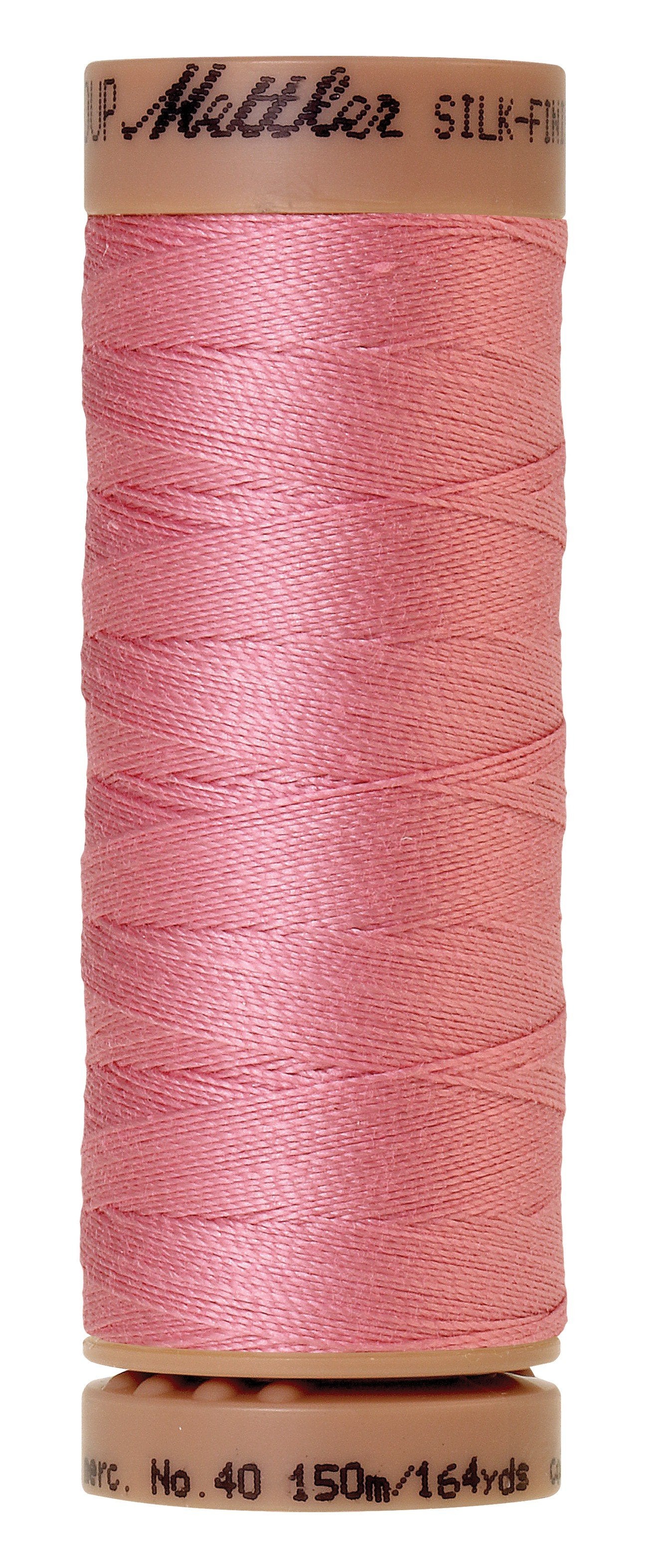 Fil de coton uni Mettler Silk-Finish 40wt 164yd/150M Rose Quartz
