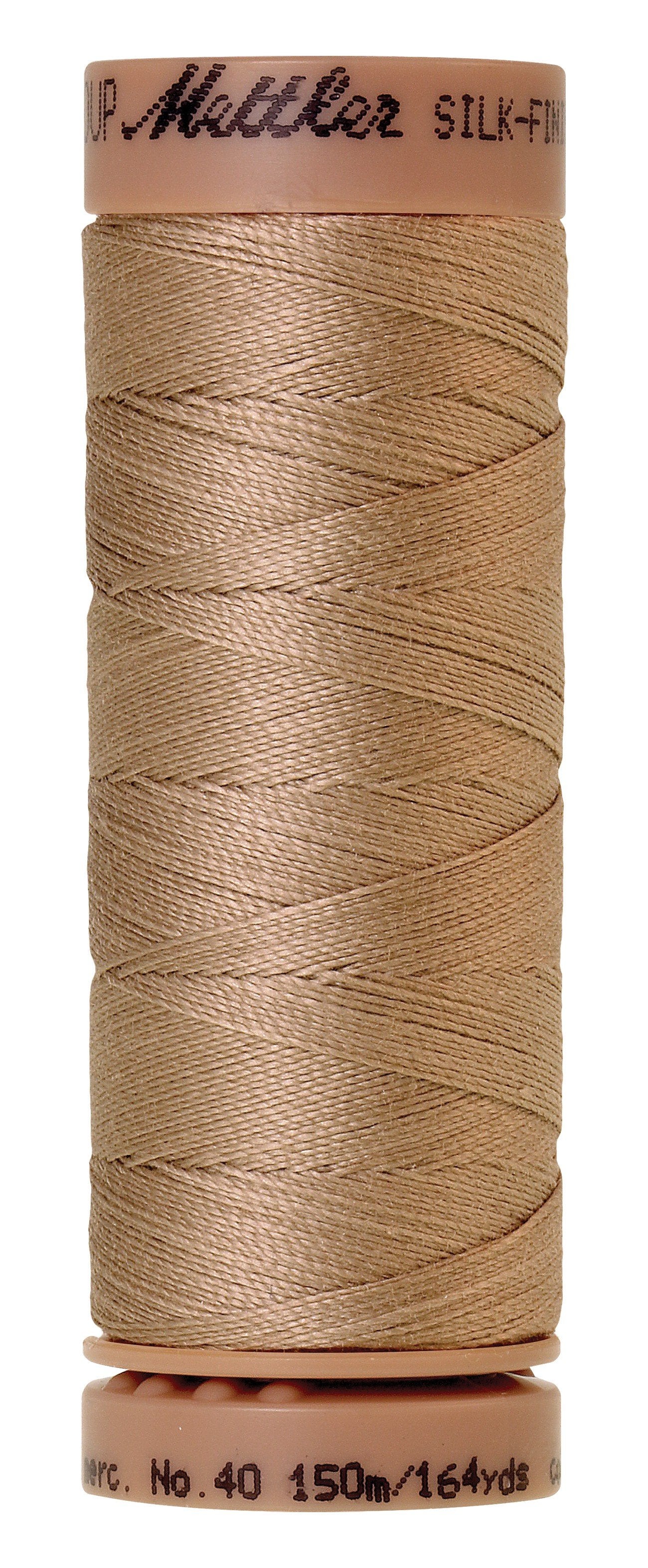 Fil de coton uni Mettler Silk-Finish 40wt 164yd/150M Grès