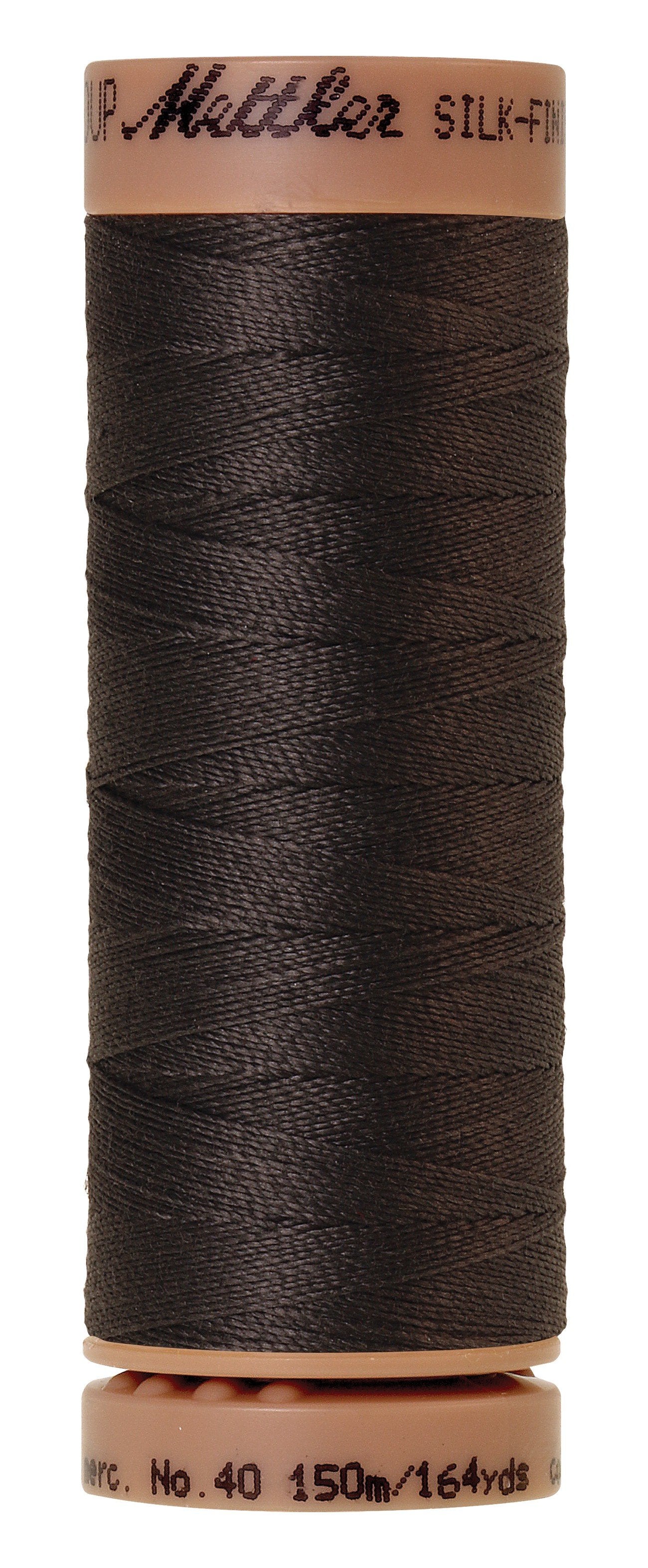 Fil de coton uni Mettler Silk-Finish 40wt 164yd/150M Anthracite