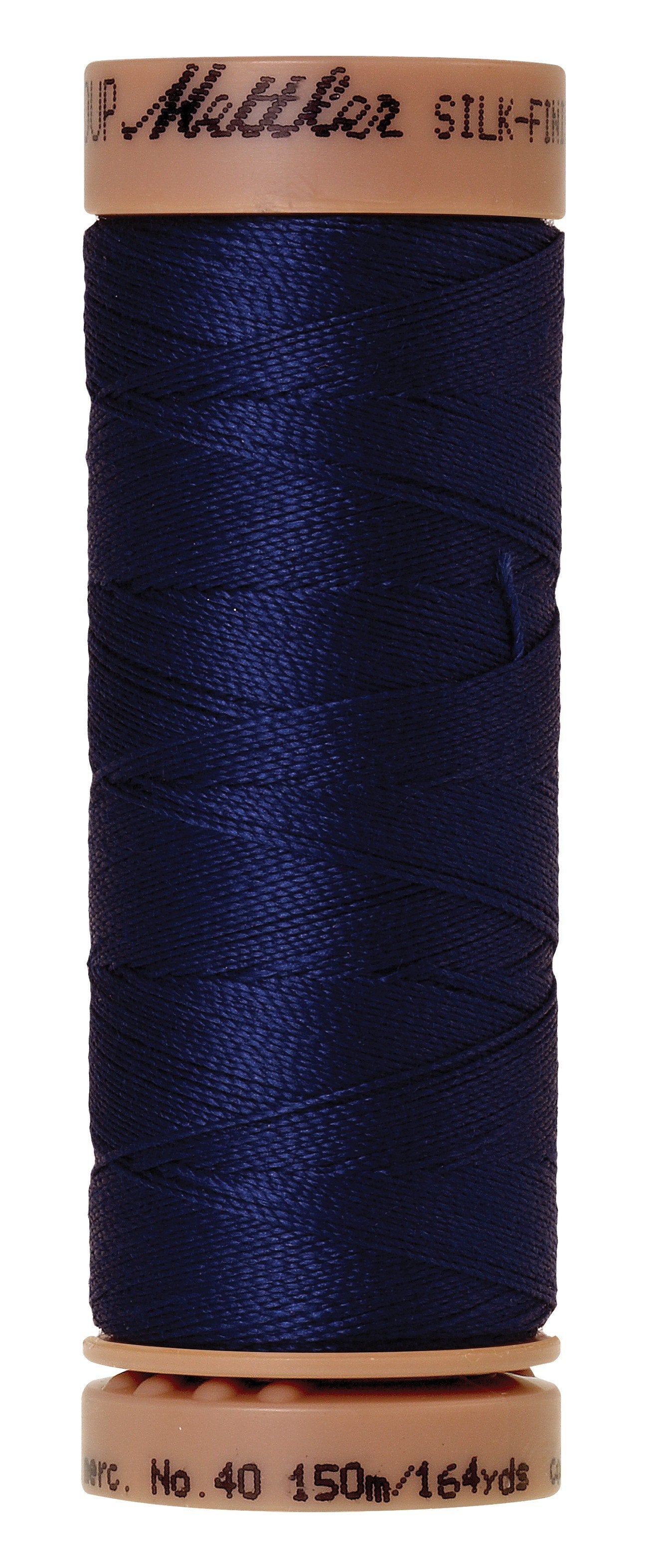 Fil de coton uni Mettler Silk-Finish 40wt 164yd/150M Bleu impérial
