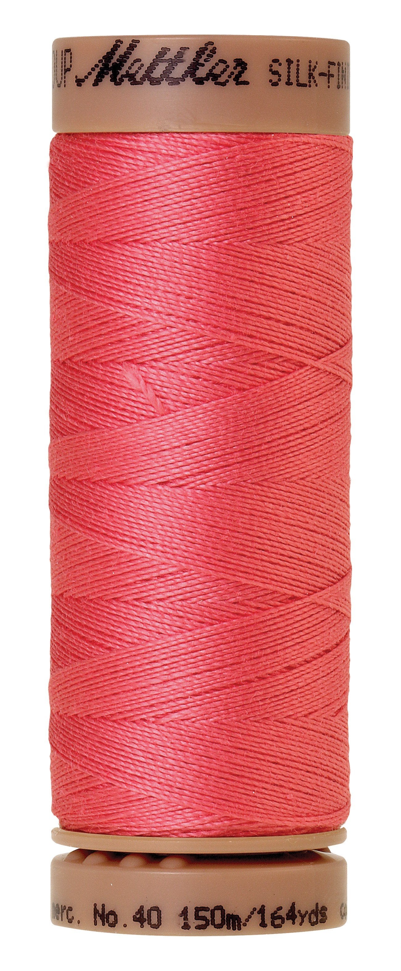 Fil de coton uni Mettler Silk-Finish 40wt 164yd/150M Persimmon