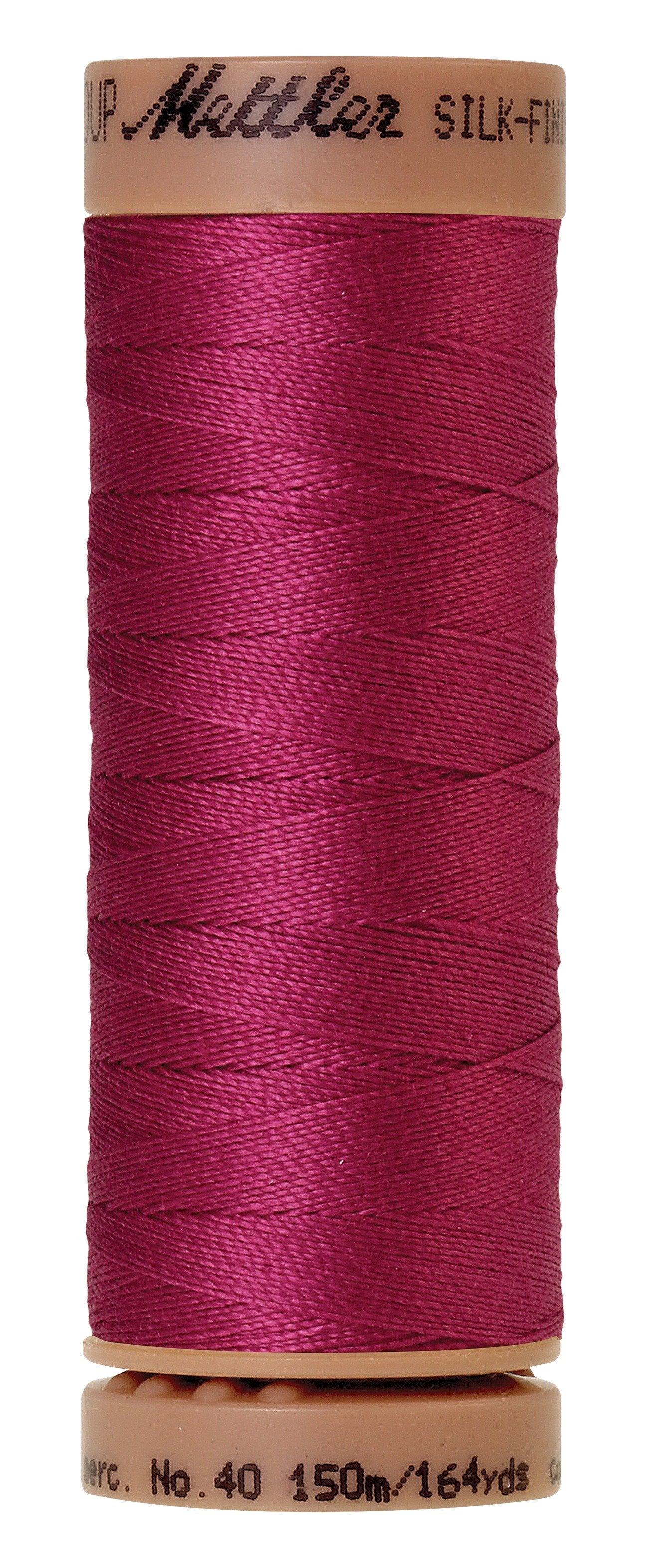 Fil de coton uni Mettler Silk-Finish 40wt 164yd/150M Pivoine