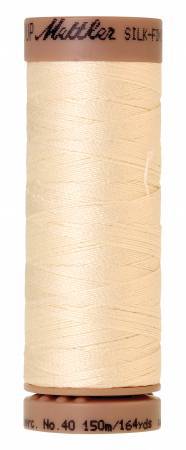 Fil de coton uni Mettler Silk-Finish 40wt, 150 m, blanc antique