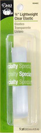 Élastique transparent léger 3/8 po x 5 verges