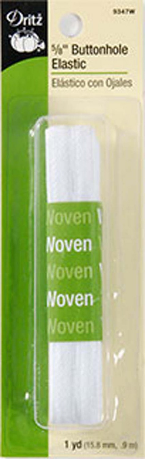 Élastique boutonnière blanc Dritz 5/8 po x 1 yd