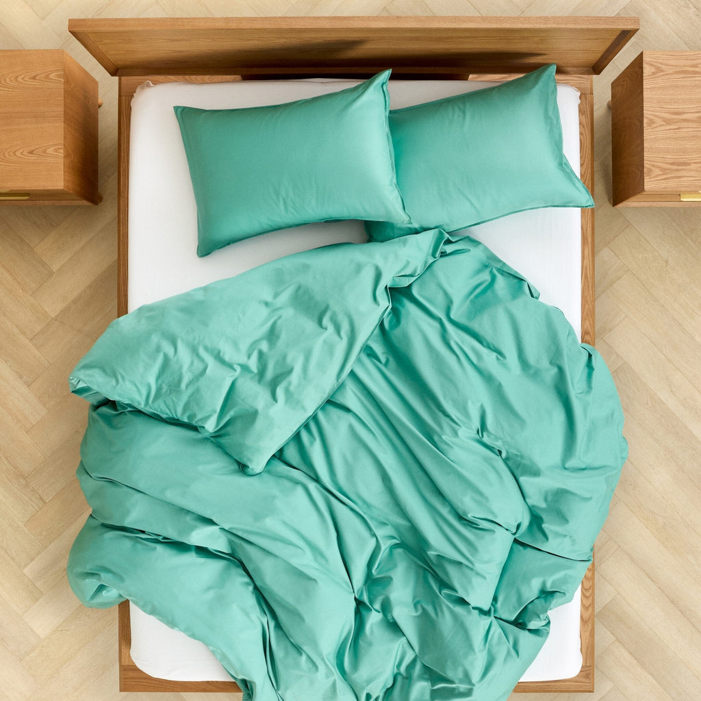 Housse de couette turquoise