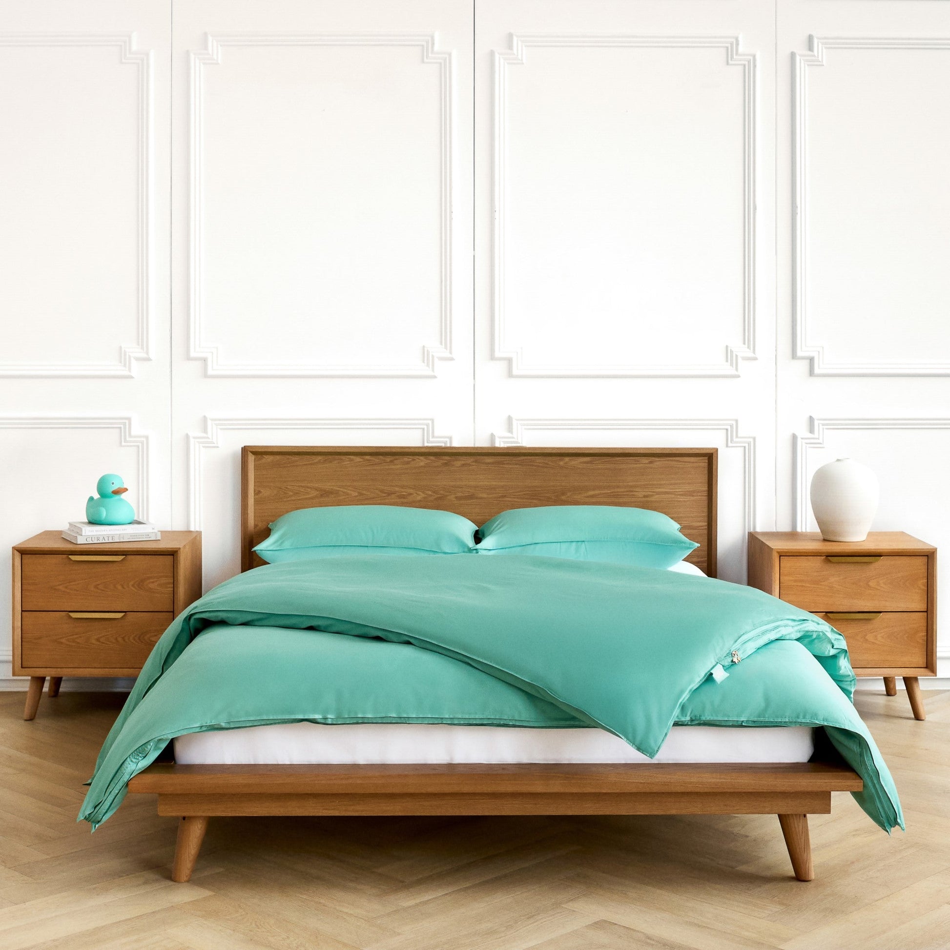 Housse de couette turquoise