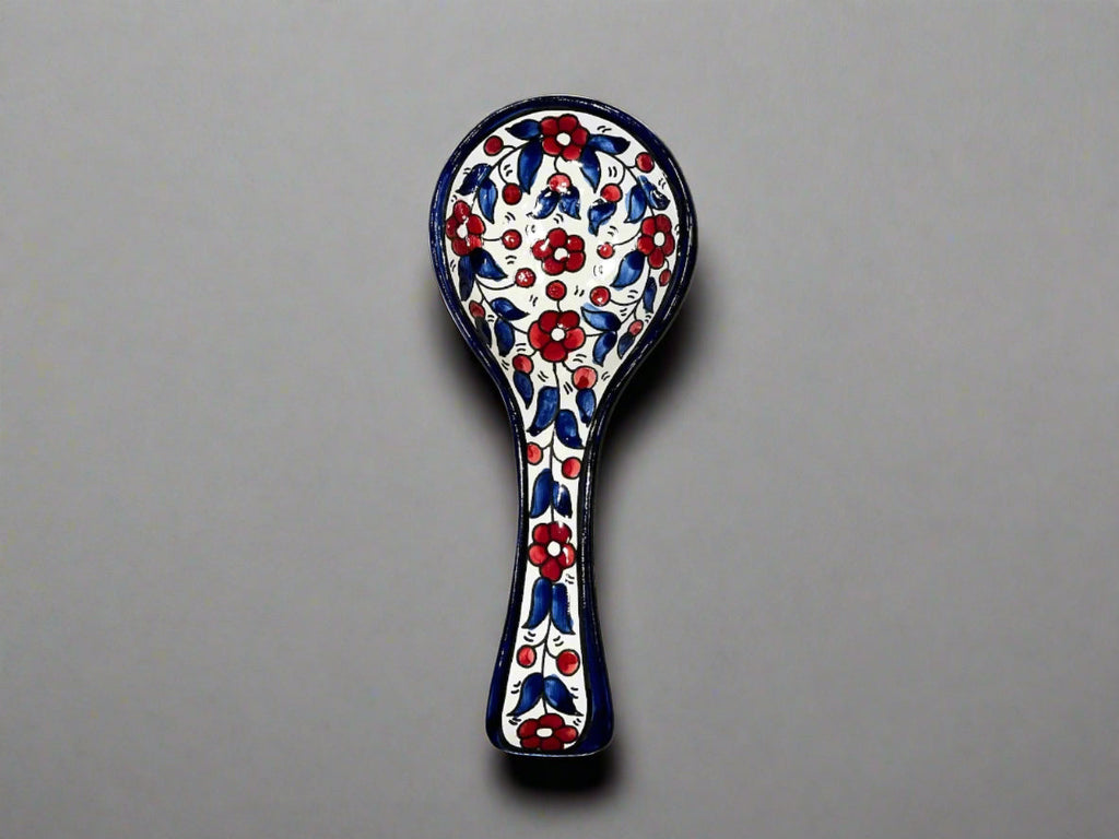 Handcrafted Ceramic Spoon Rest – Wide Mouth Size | Multiple Patterns