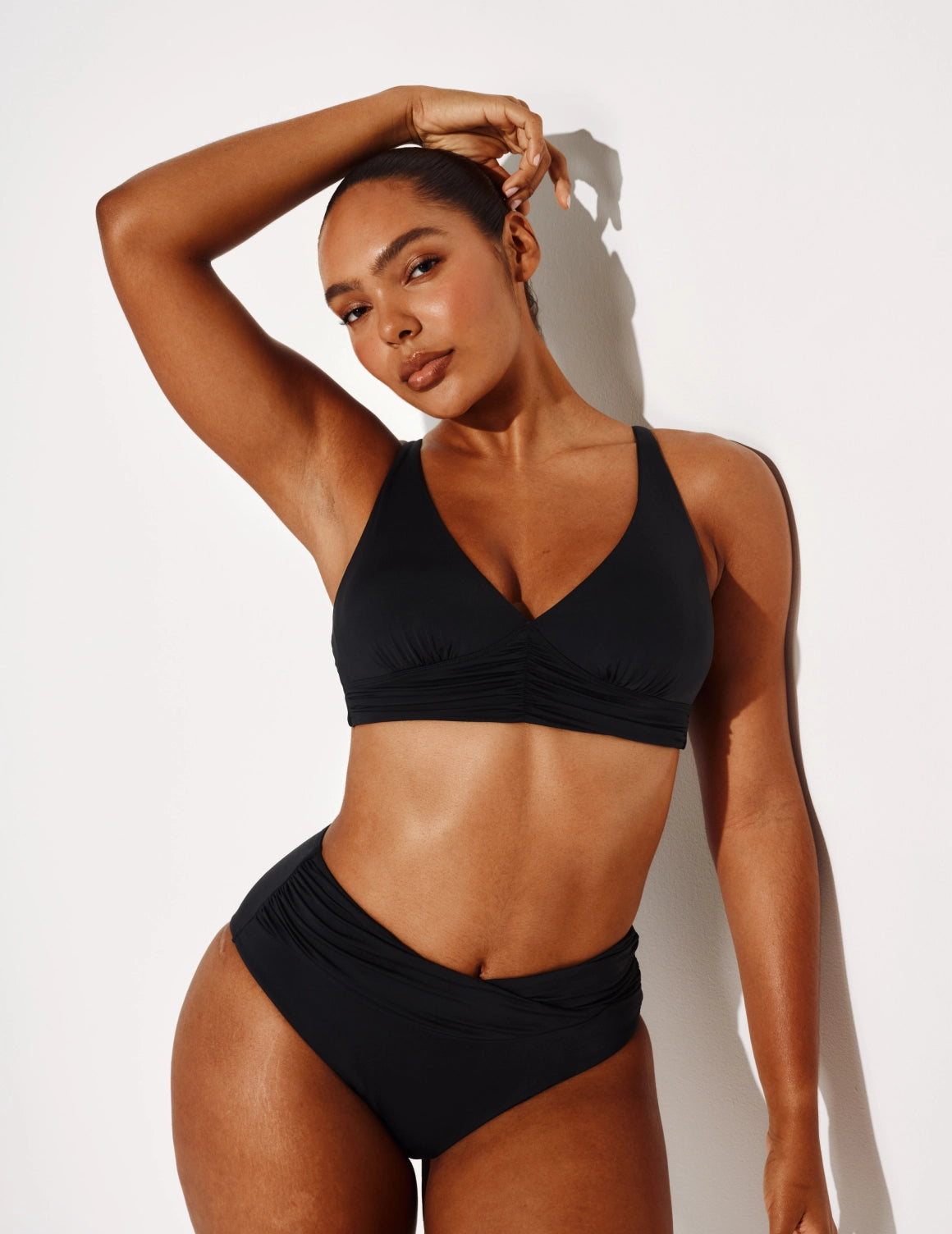 Bas de bikini froncé