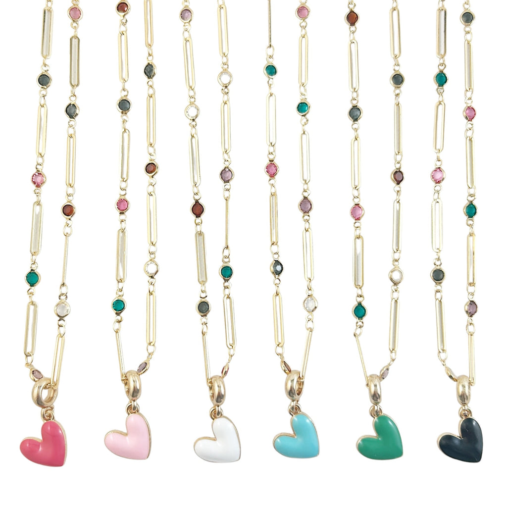 Heart Pop Necklace - Blue Belle