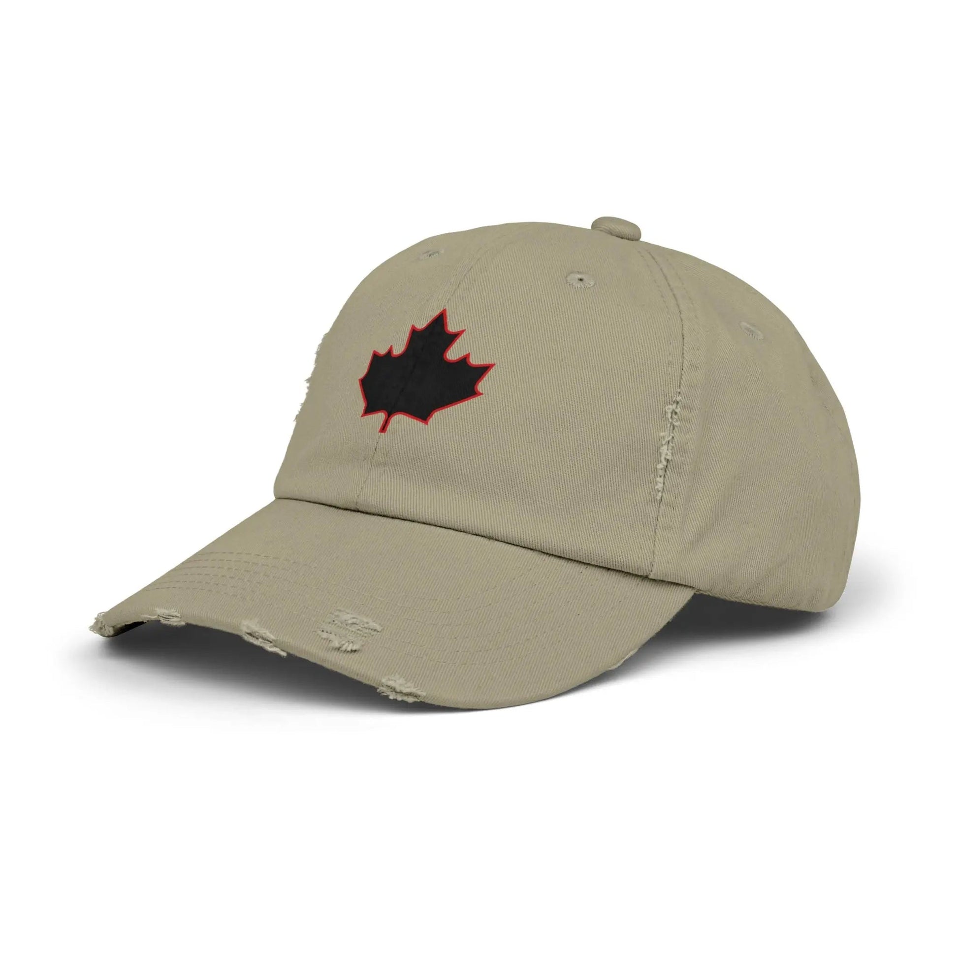 Maple Stick Distressed Hockey Cap – Retro Canadian Style
