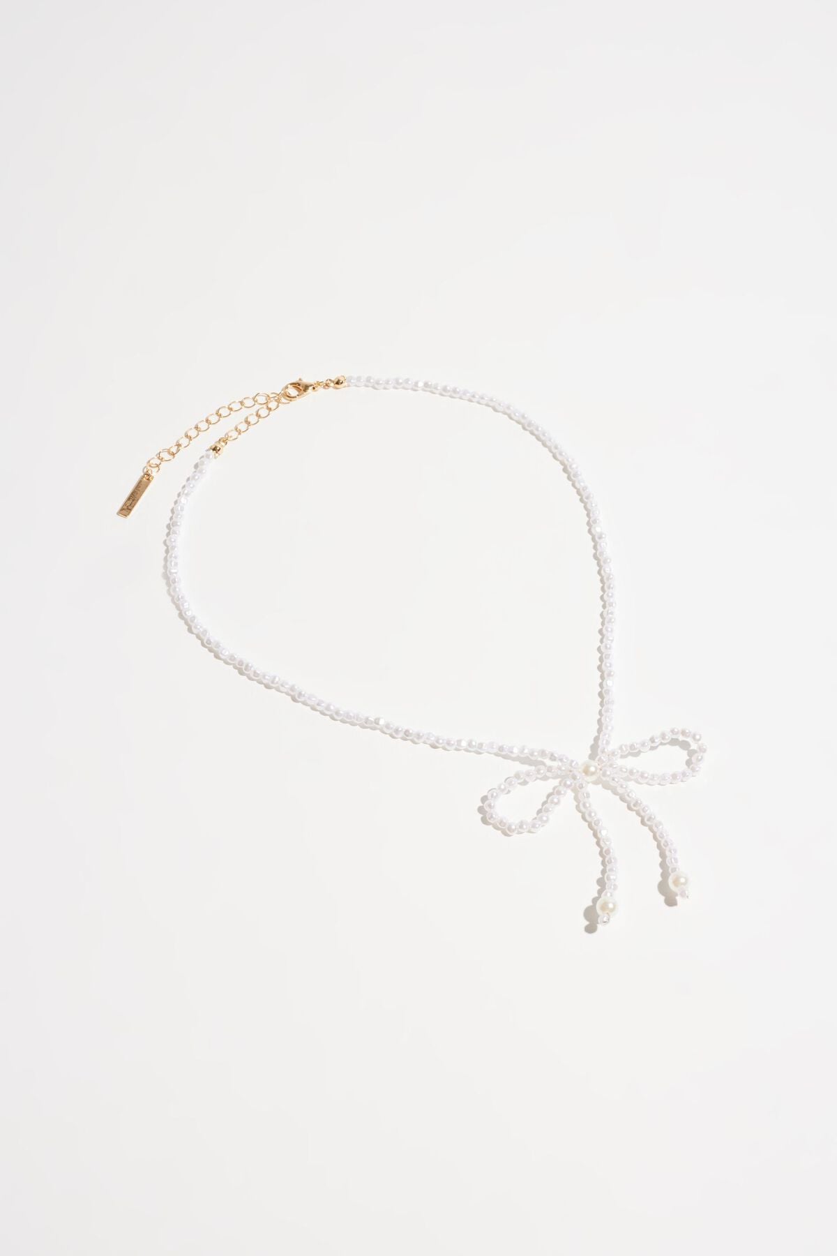 Collier nœud en perles