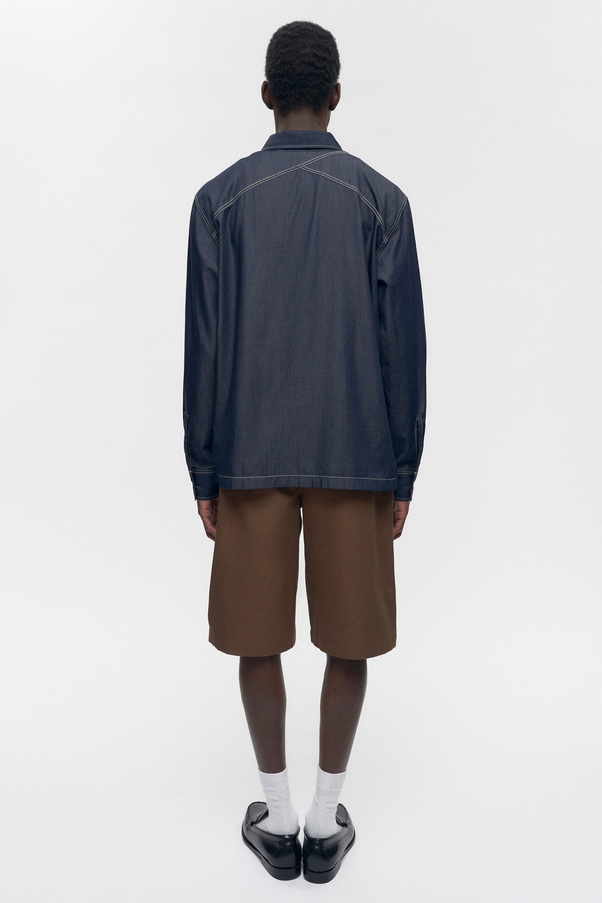 Men's Chambray Full Zip Shirt
