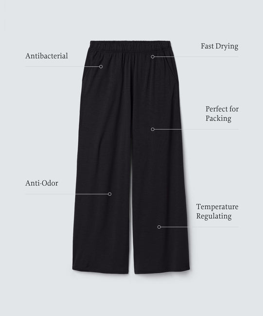 Bas de pyjama en laine mérinos ultrafine pour femme