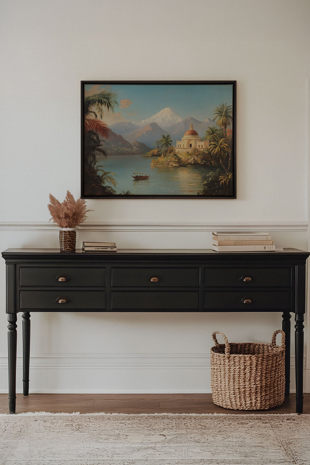 PALACE BY THE LAKE, Stretched Canvas Artwork