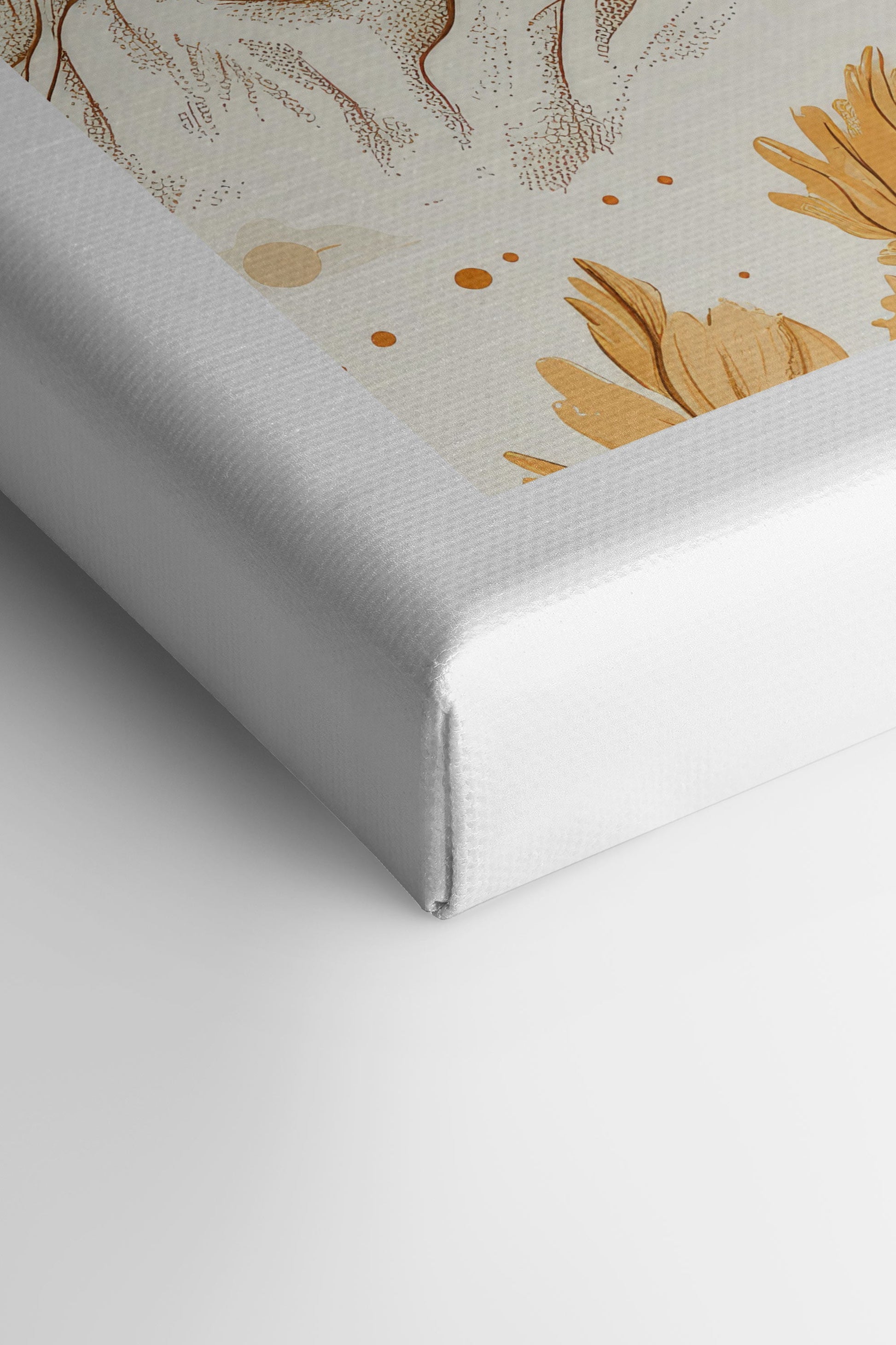 GOLDEN WINGS DUO (2 Stretched Canvas Artworks)