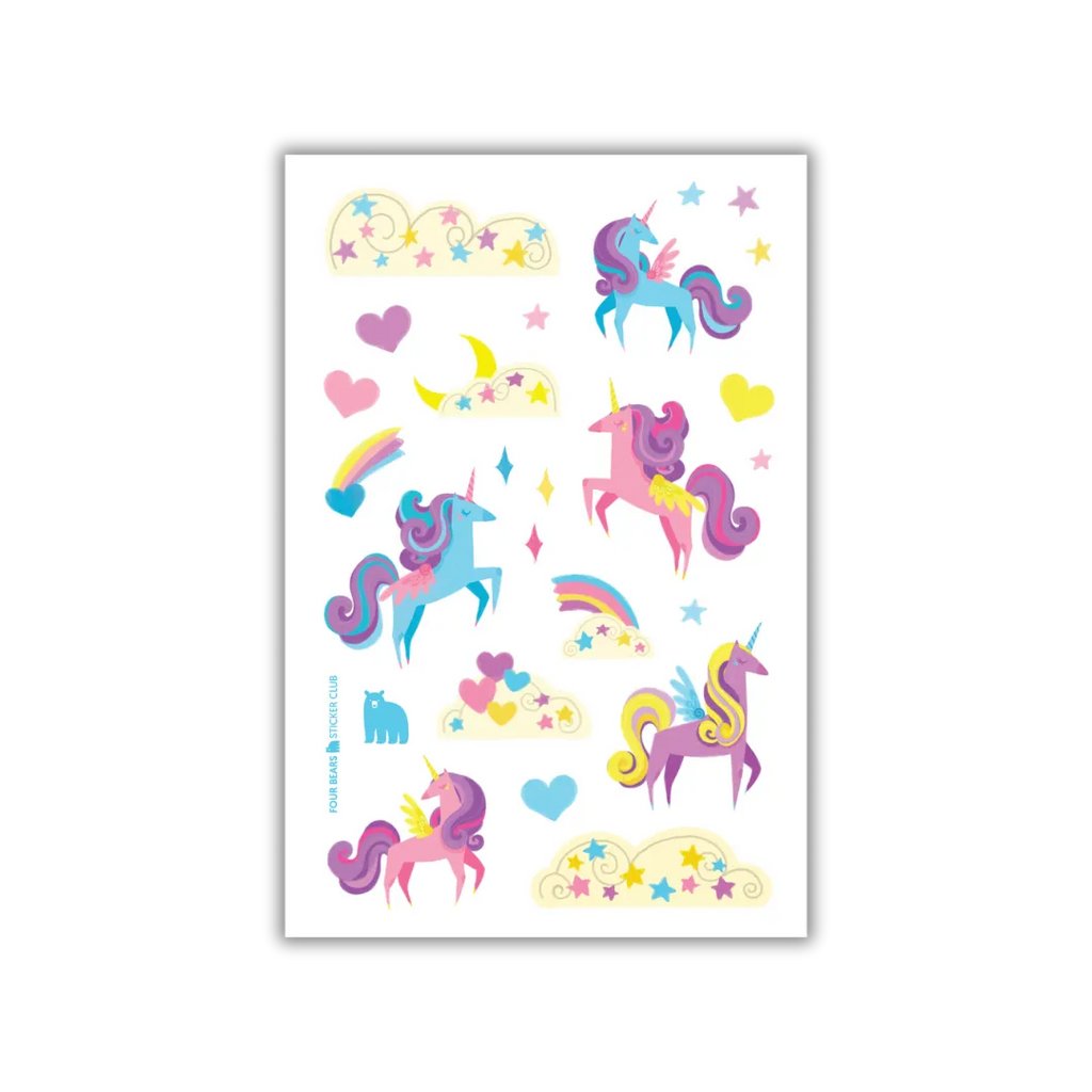 Flying Through The Clouds - Four Bears Sticker Club