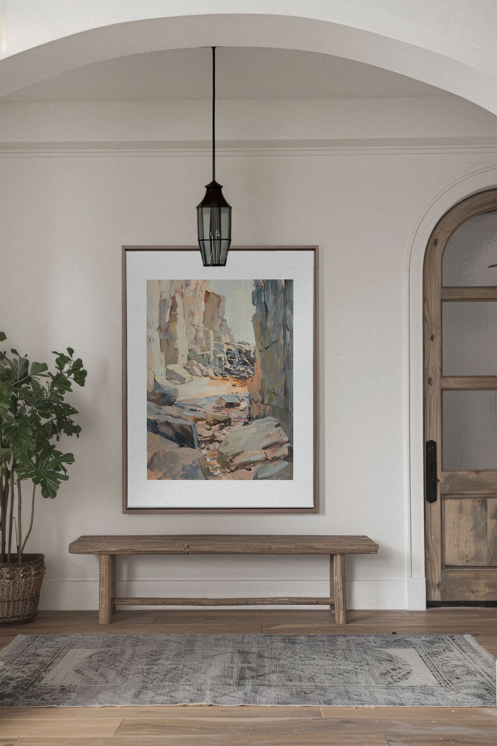 ROCKY PATHWAY, Stretched Canvas Artwork