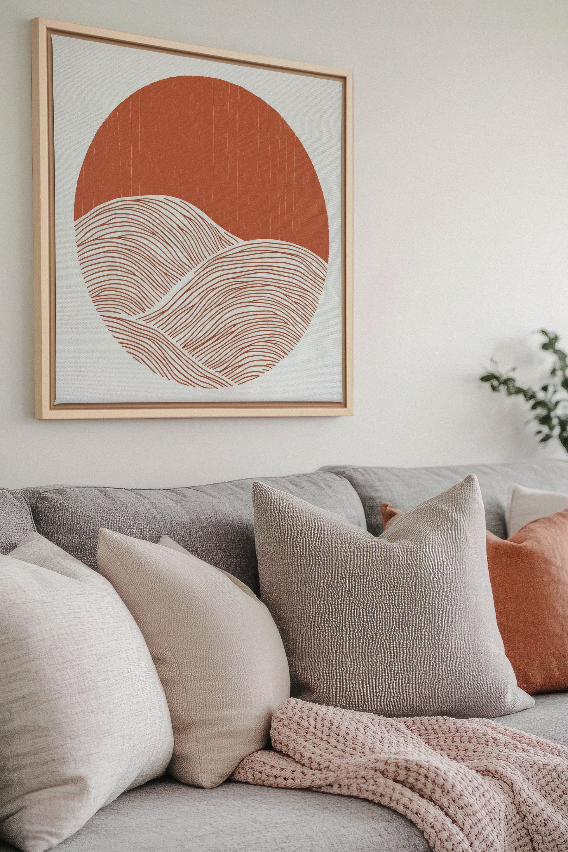 EARTH WAVES, Stretched Canvas Artwork