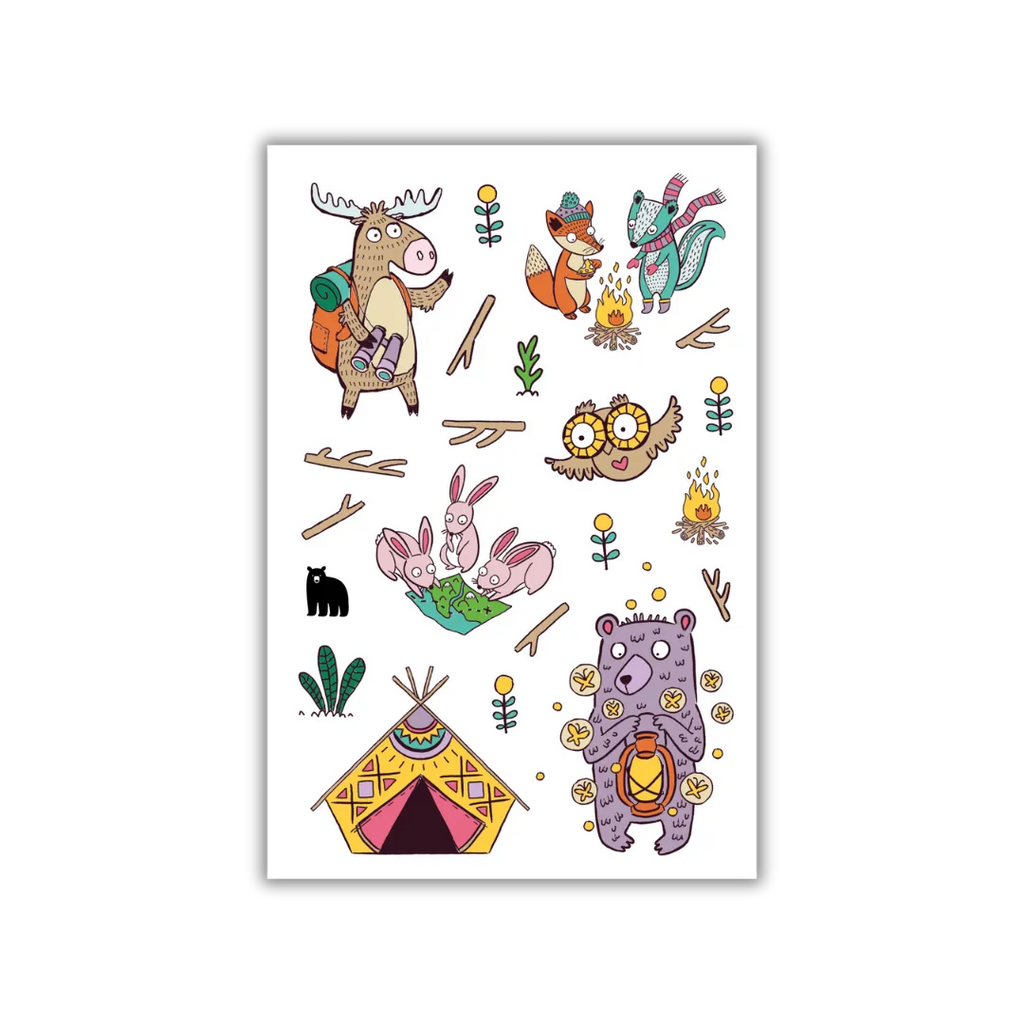 Camping Critters - Four Bears Sticker Club