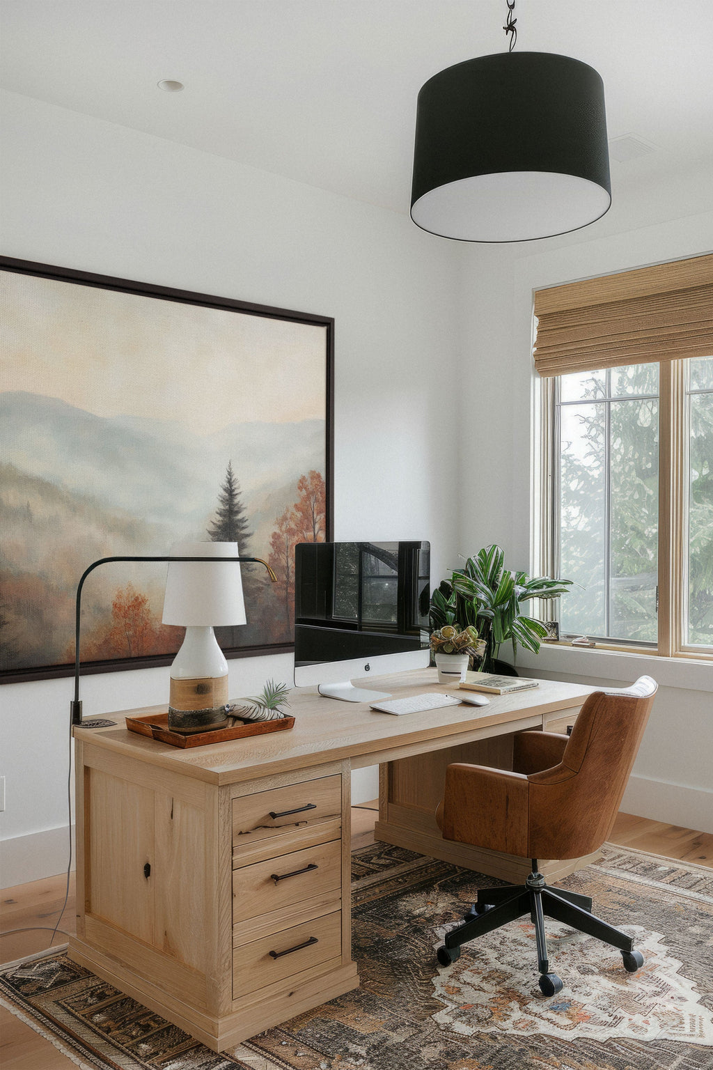 MOUNTAIN MORNING, Stretched Canvas Artwork