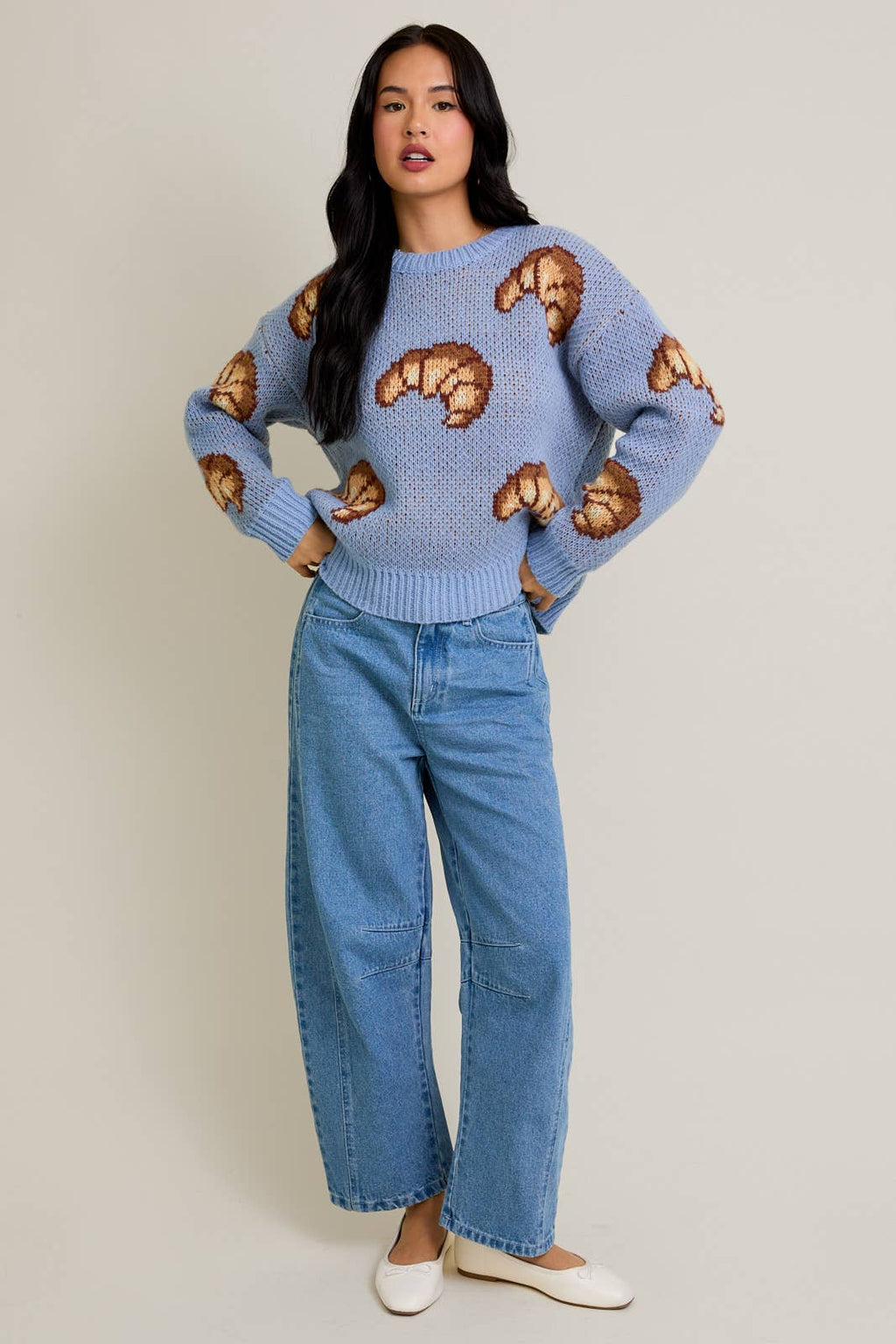 Croissant Crewneck Sweater