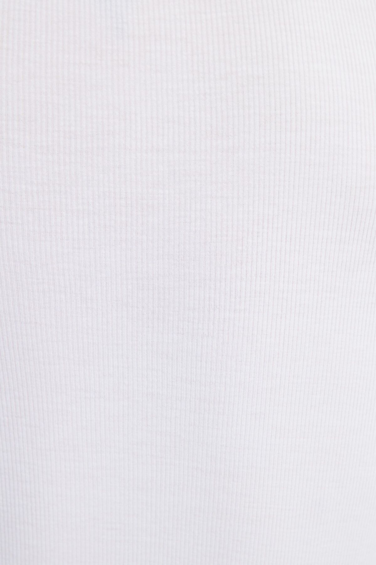 Ribbed Turtleneck T Shirt