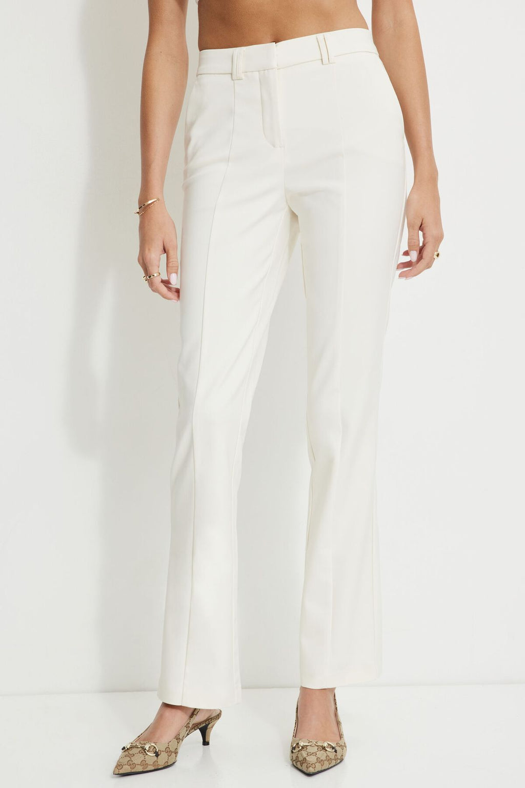 Pantalon bootcut à couture avant