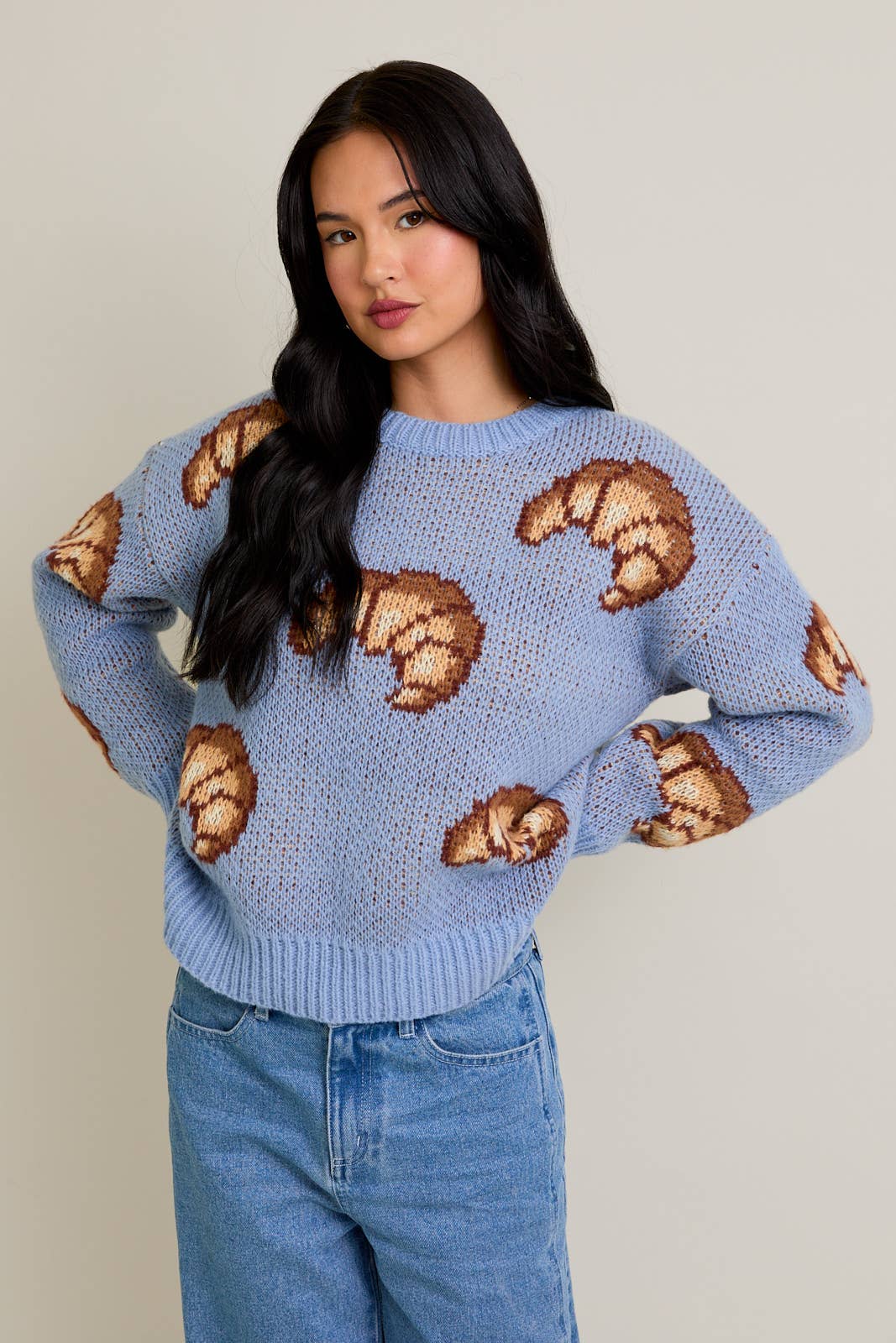Croissant Crewneck Sweater