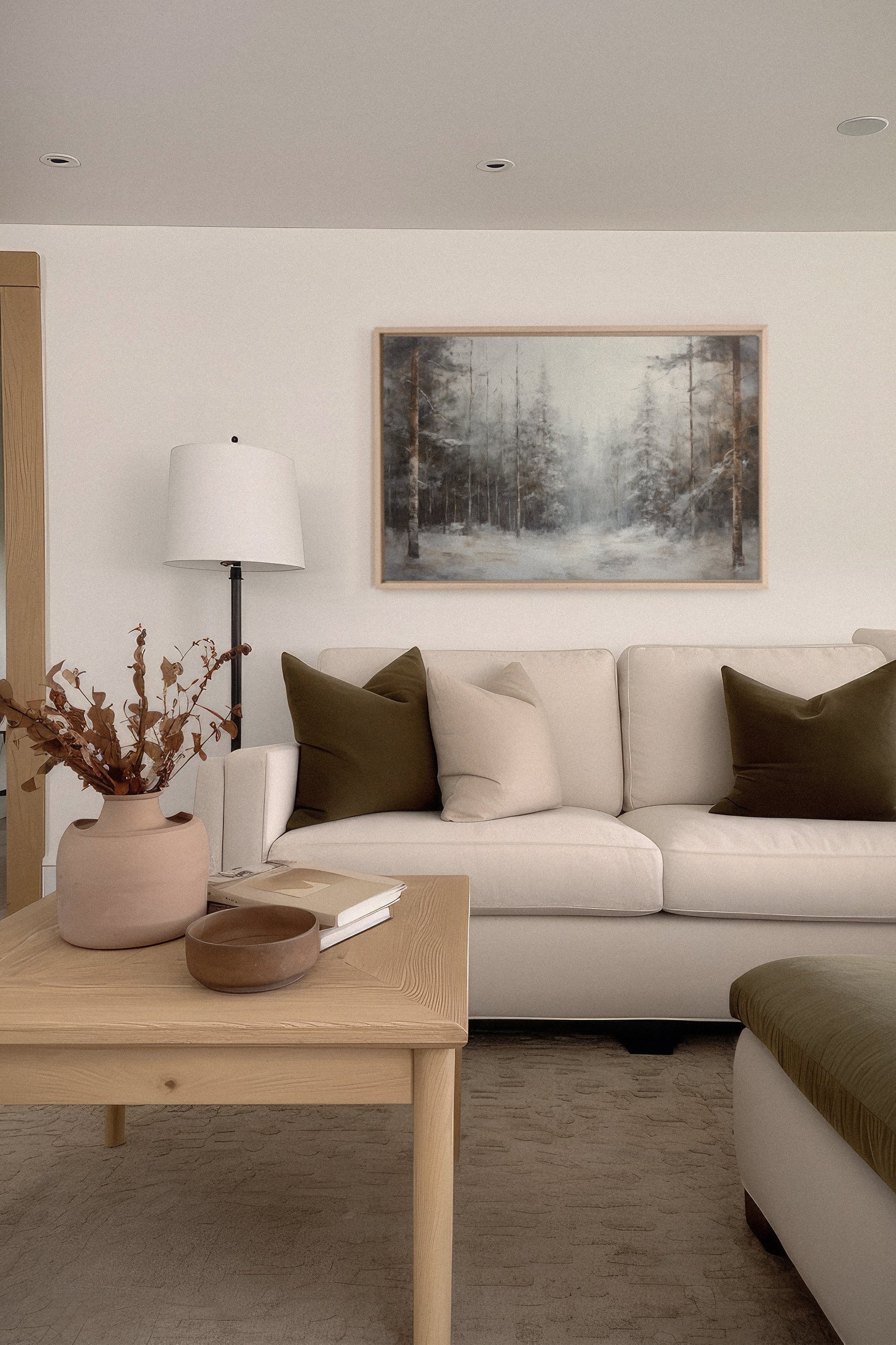 WINTER SHADOWS, Stretched Canvas Artwork